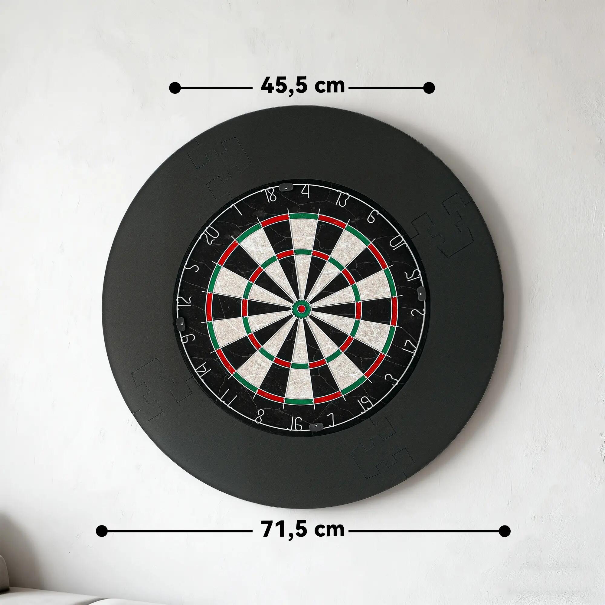 Cible de fléchettes - Sisal, anneau EVA, 6 fléchettes - Noir 5/6