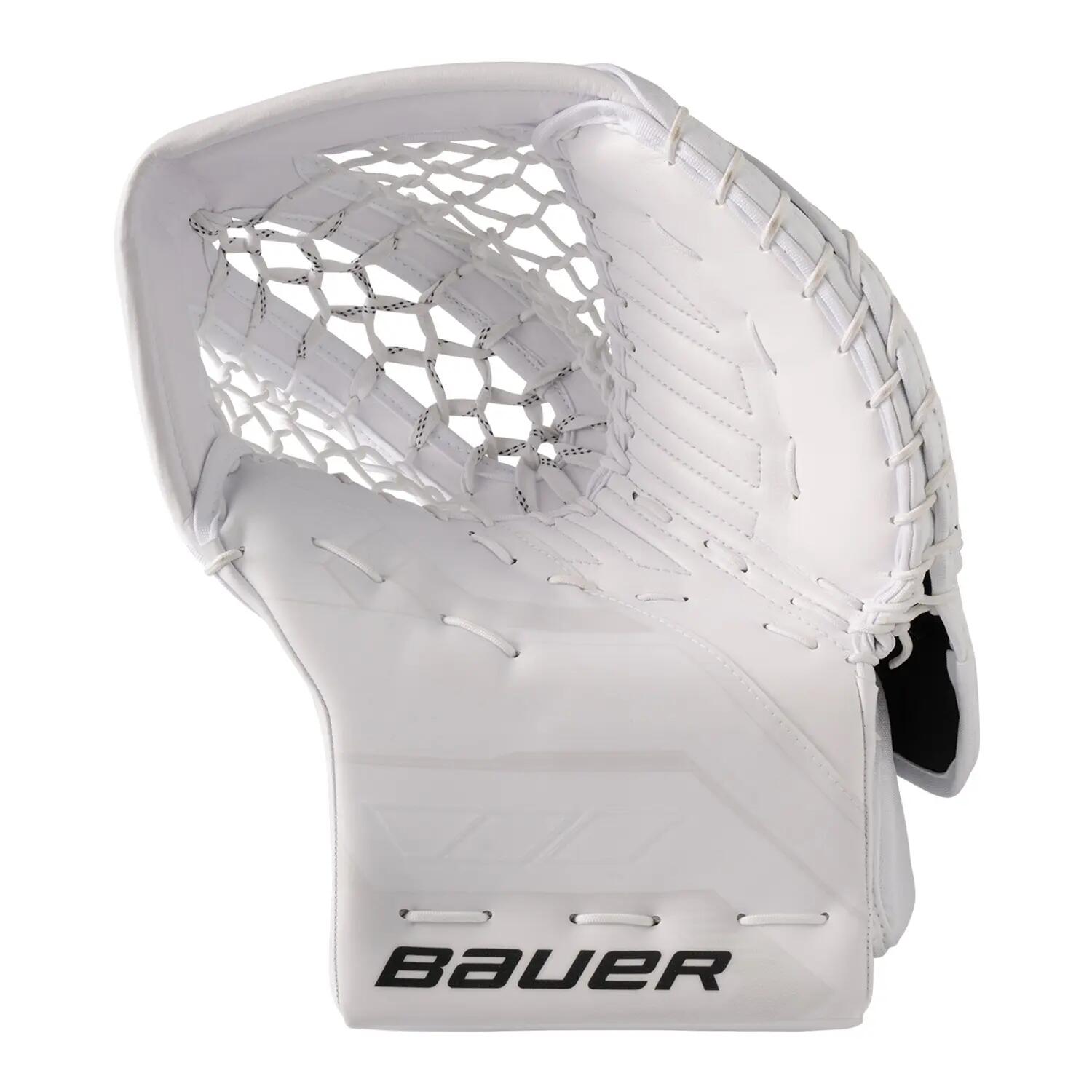 Mănușă de portar BAUER Catcher Glove Supreme Fuse Senior albă REG
