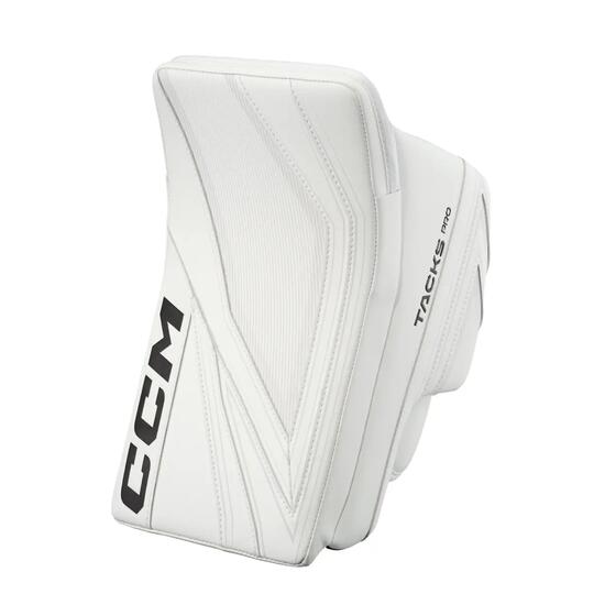 CCM Tacks Pro Senior gants bloqueur de gardien de hockey blancs – Regular