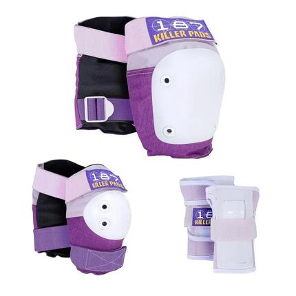 187 KILLER PADS Pack 3 Protections adulte Six Pack Set Violet
