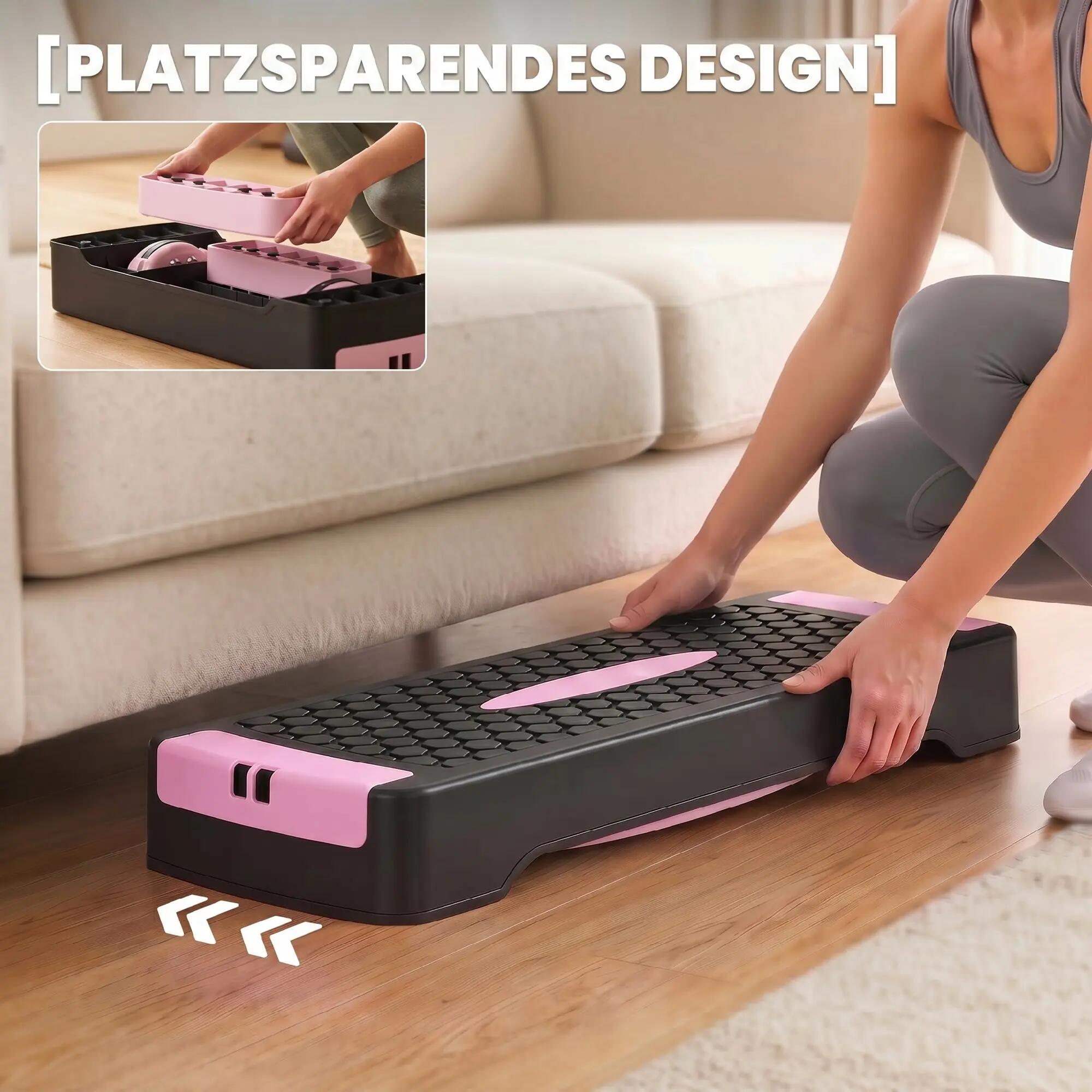 Planche de step réglable en hauteur, appareil de fitness aérobique à 2 niveaux ( 9/9