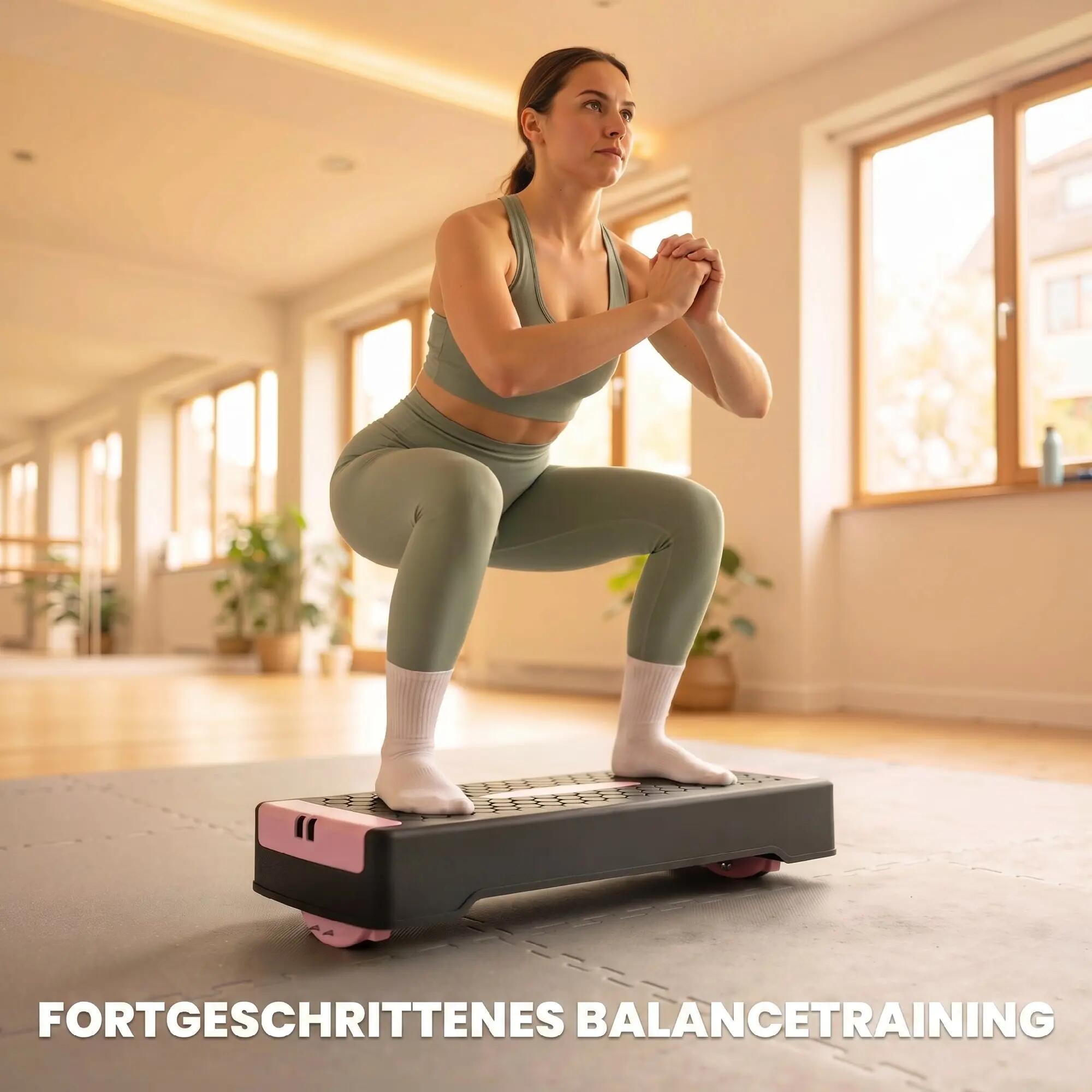 Planche de step réglable en hauteur, appareil de fitness aérobique à 2 niveaux ( 8/9