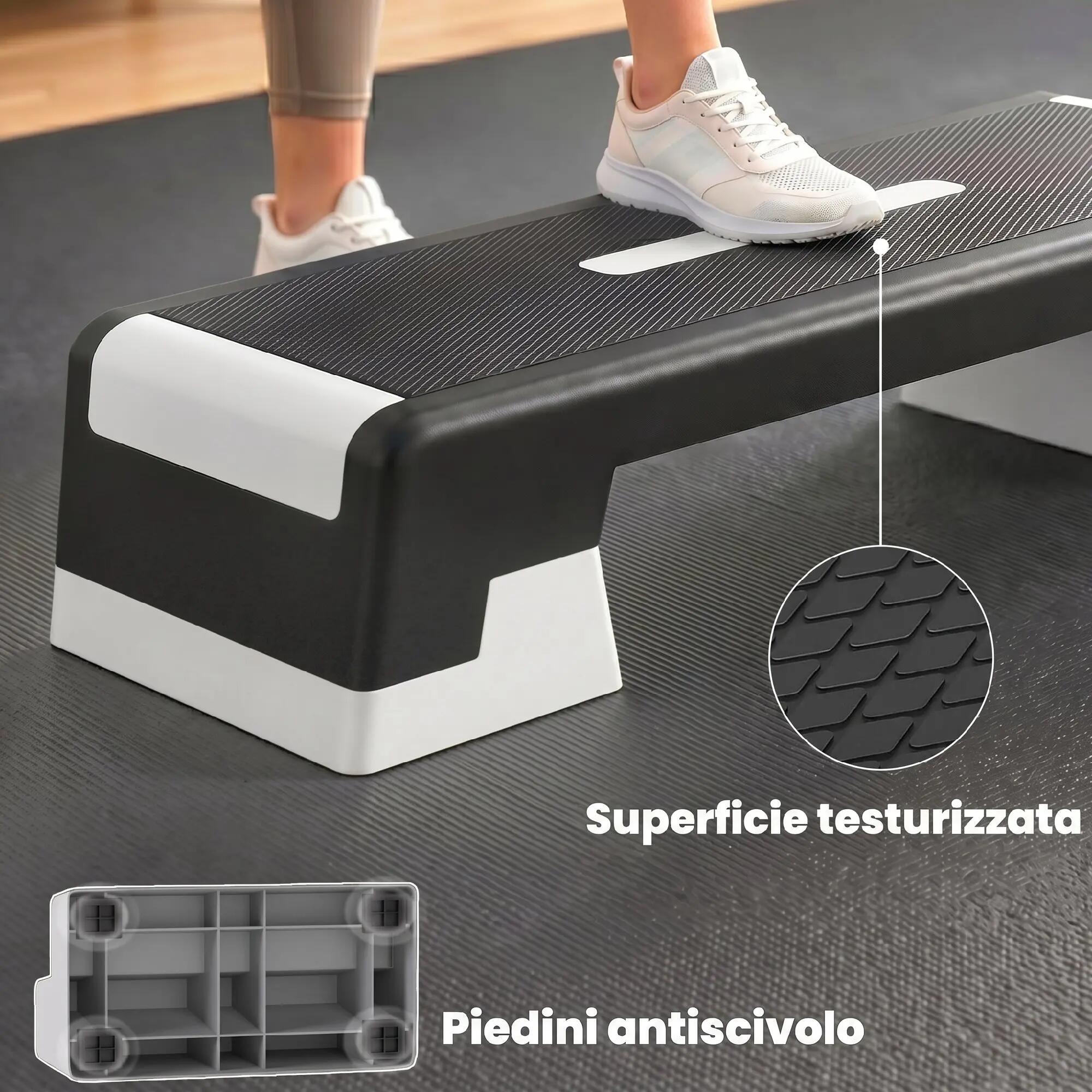 Stepper aérobique réglable, hauteur 15/20/25 cm avec supports 7/9