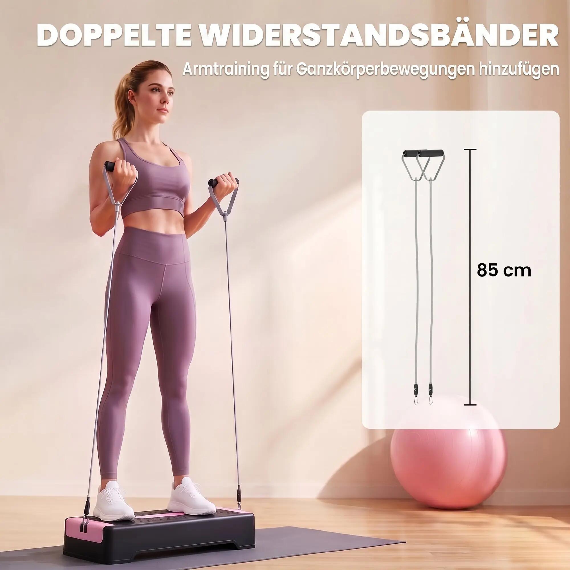 Planche de step réglable en hauteur, appareil de fitness aérobique à 2 niveaux ( 7/9