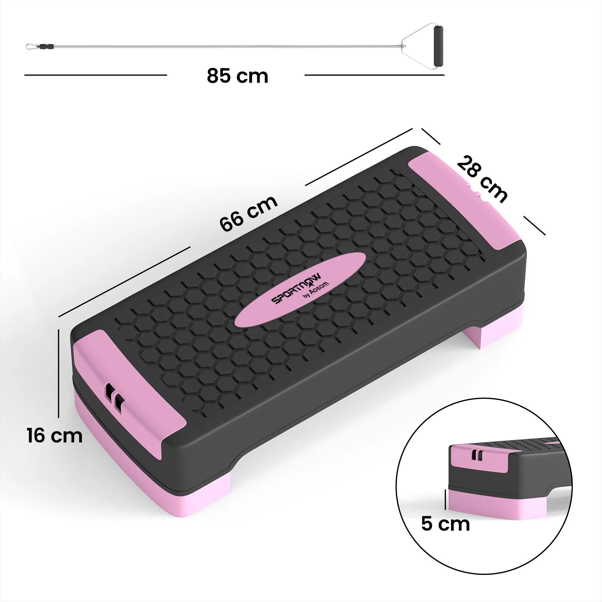 Planche de step réglable en hauteur, appareil de fitness aérobique à 2 niveaux ( 5/9
