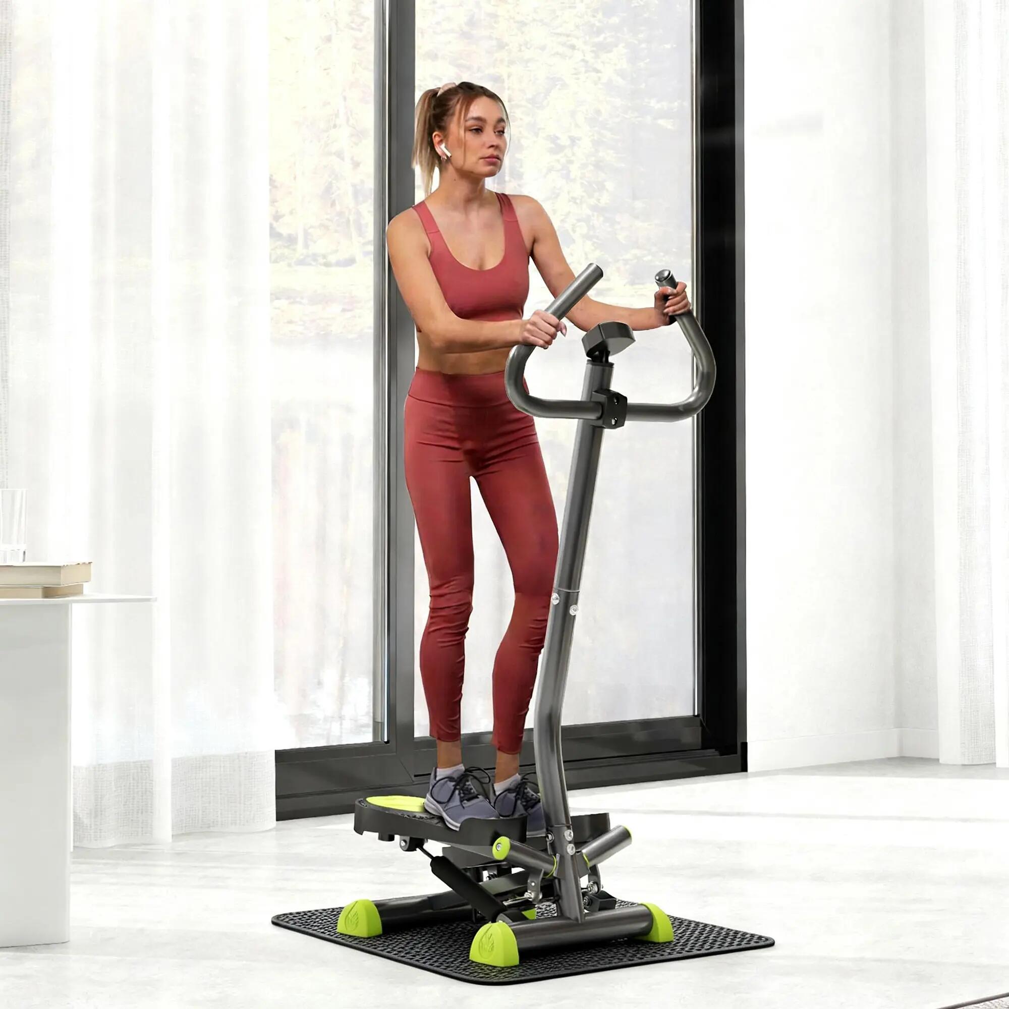 Stepper avec guidon stepper fitness appartement écran LCD résistance réglable ac 3/9
