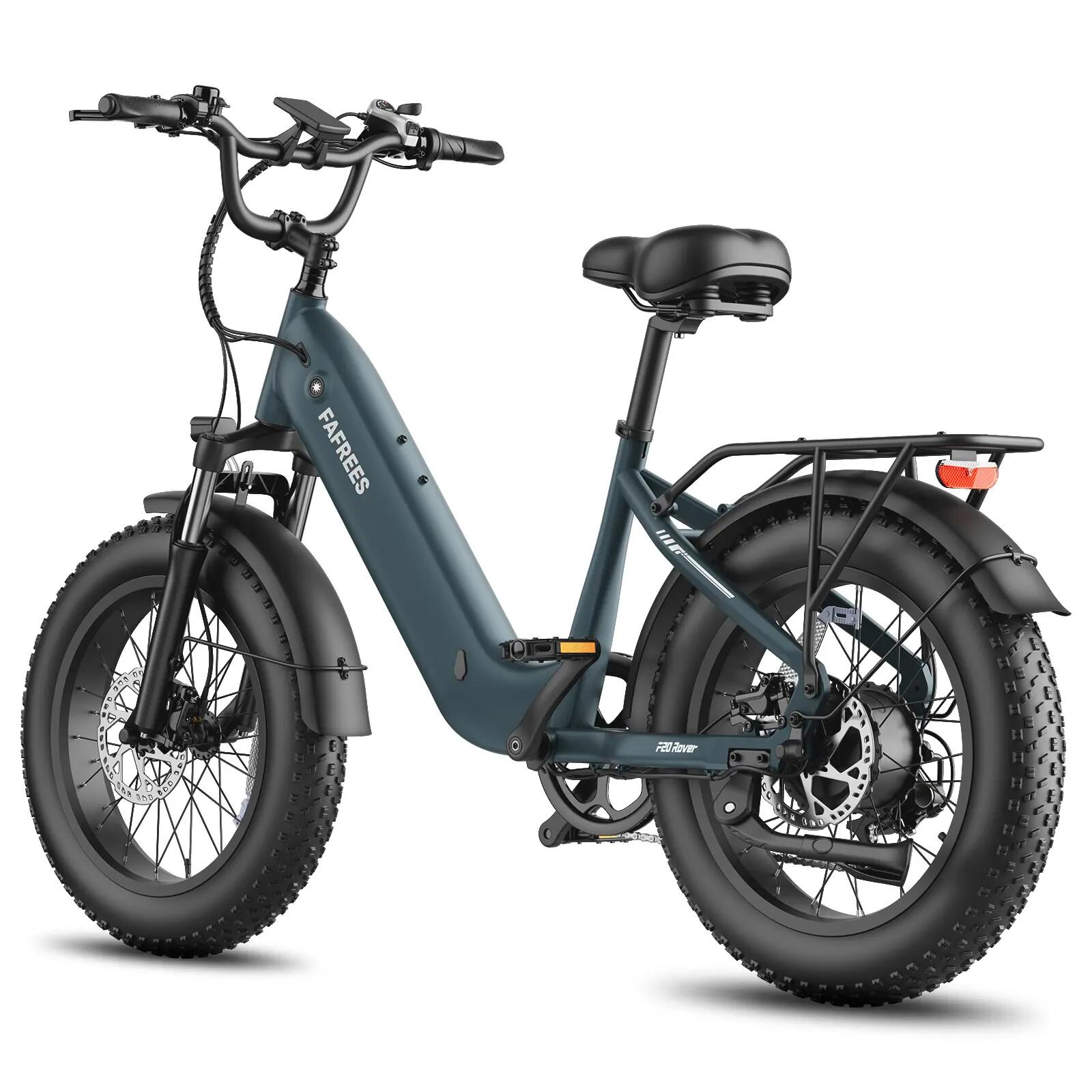 Bicicleta elétrica adulta F20 Rover, pneus 20" × 4,0", bateria 48V 15Ah. 5/8