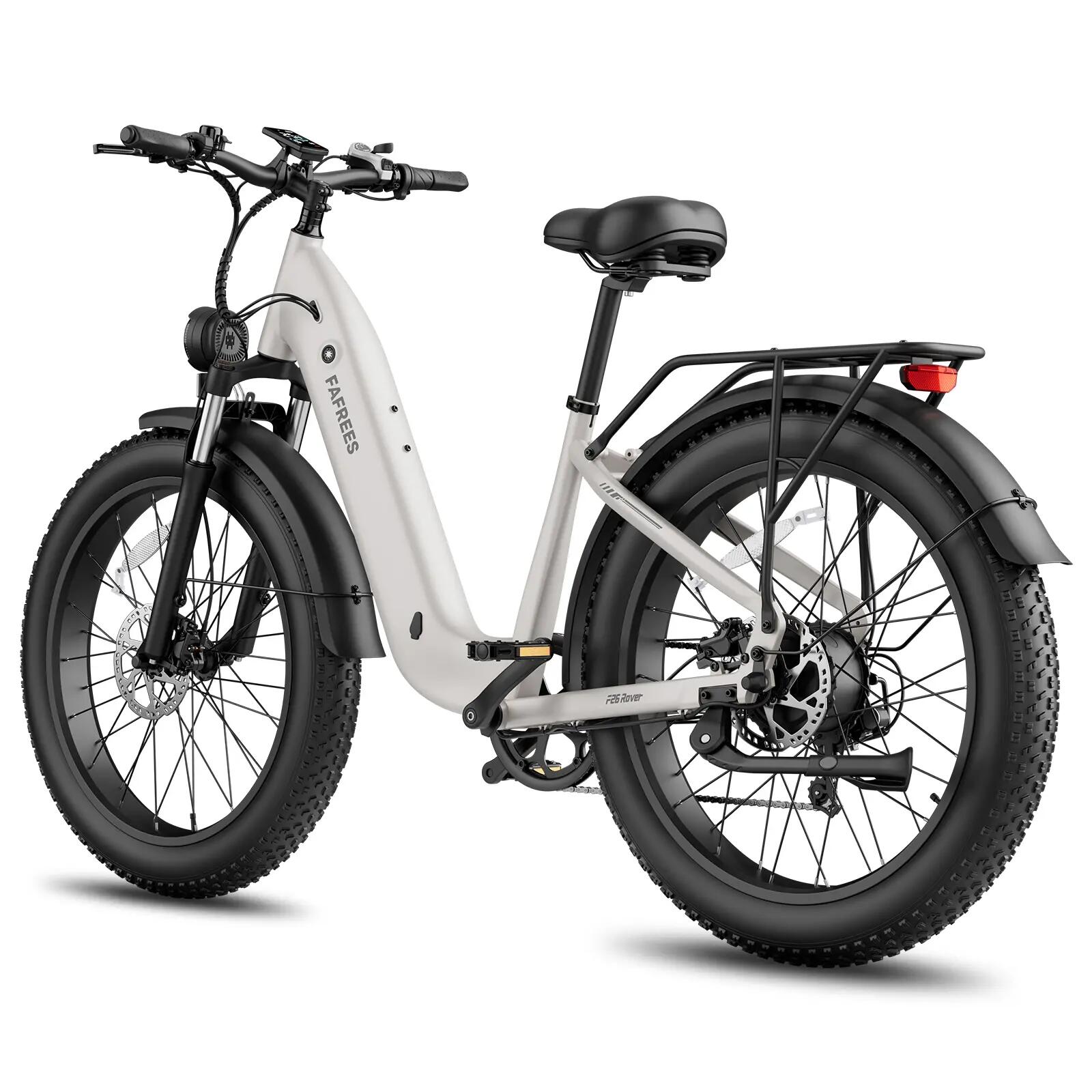 Bicicleta elétrica adulta F26 Rover, pneus 26" × 4,0", bateria 48V 20Ah. 5/8