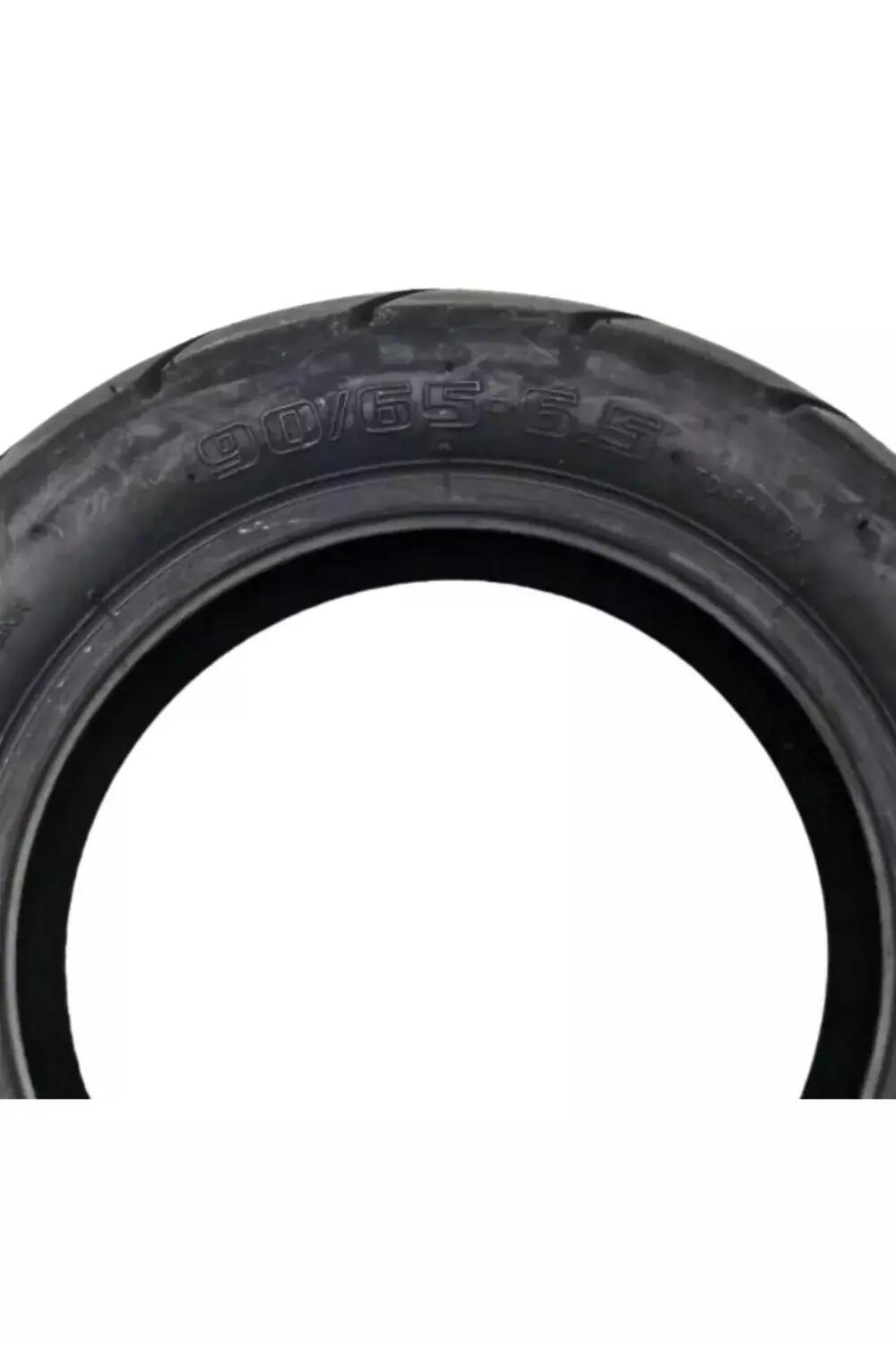 Set Cauciuc tubeless vacuum 90/65-6,5 + Cameră cu valvă indoita la 45(L-43+L-60) 3/4