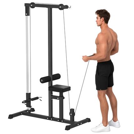 Station de développé couché avec poulie et siège réglable pour musculation, idéa
