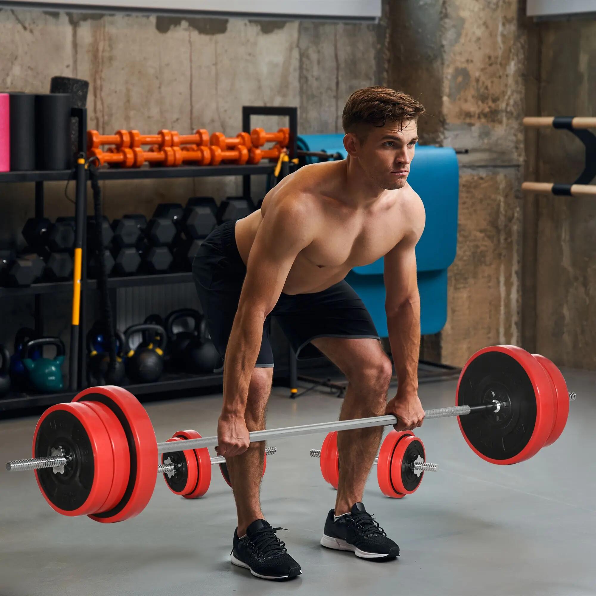 Ensemble haltères et disques, 65 kg au total, pour entraînement à domicile, en m 4/9