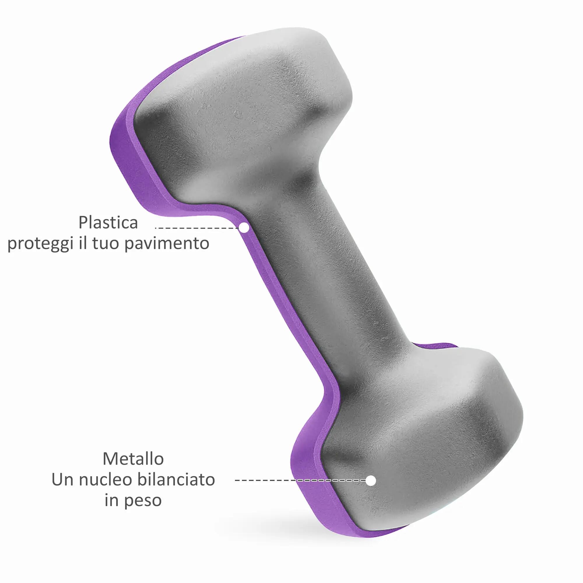 Ensemble de 6 haltères (2 x 1 kg, 2 x 2 kg, 2 x 3 kg) de 12 kg avec support/kett 8/9