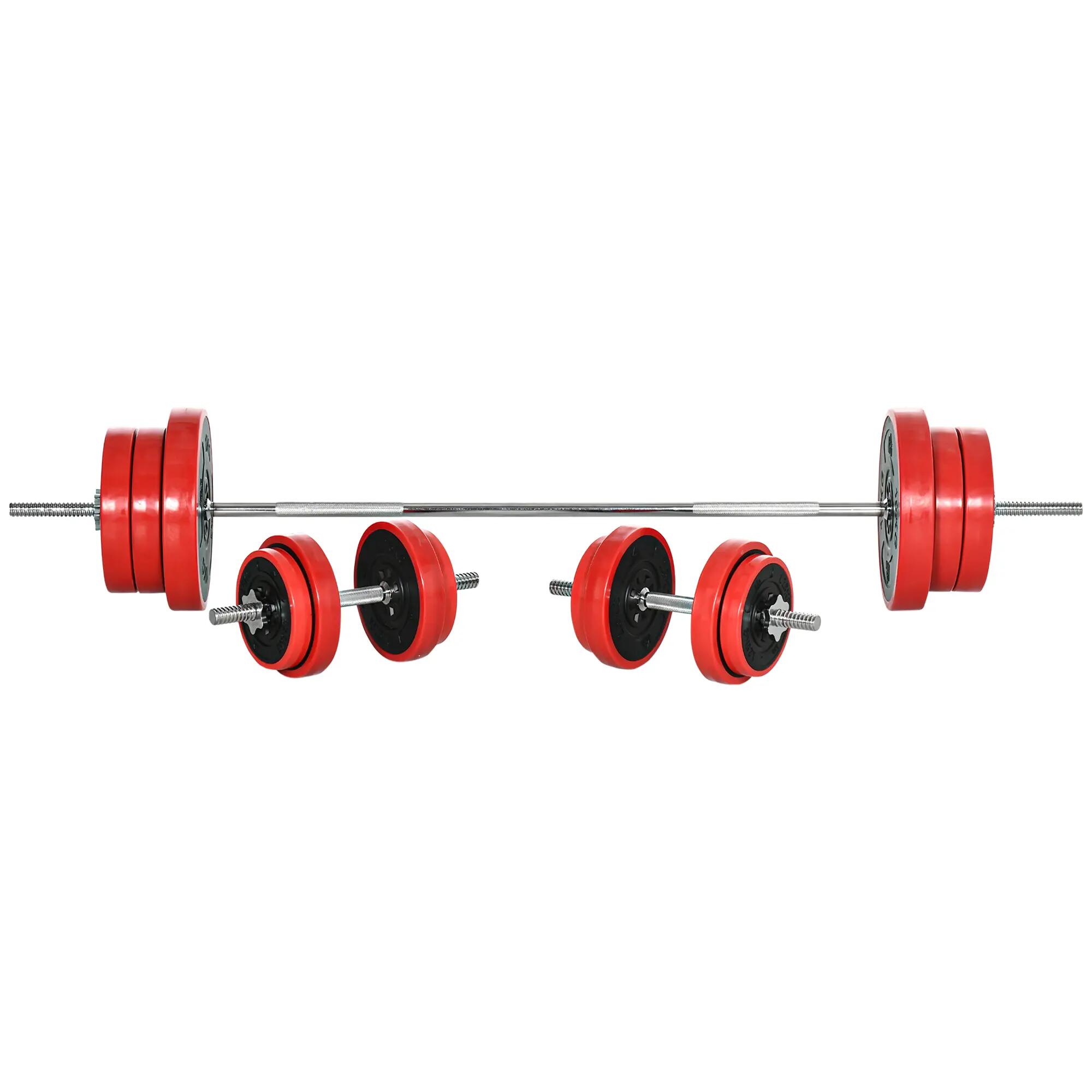 Ensemble haltères et disques, 65 kg au total, pour entraînement à domicile, en m 2/9