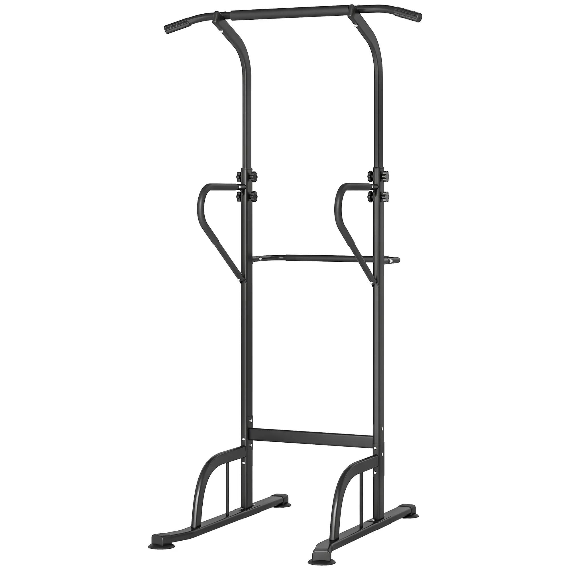 Barre de traction réglable en hauteur, station de dips robuste pour musculation 2/9