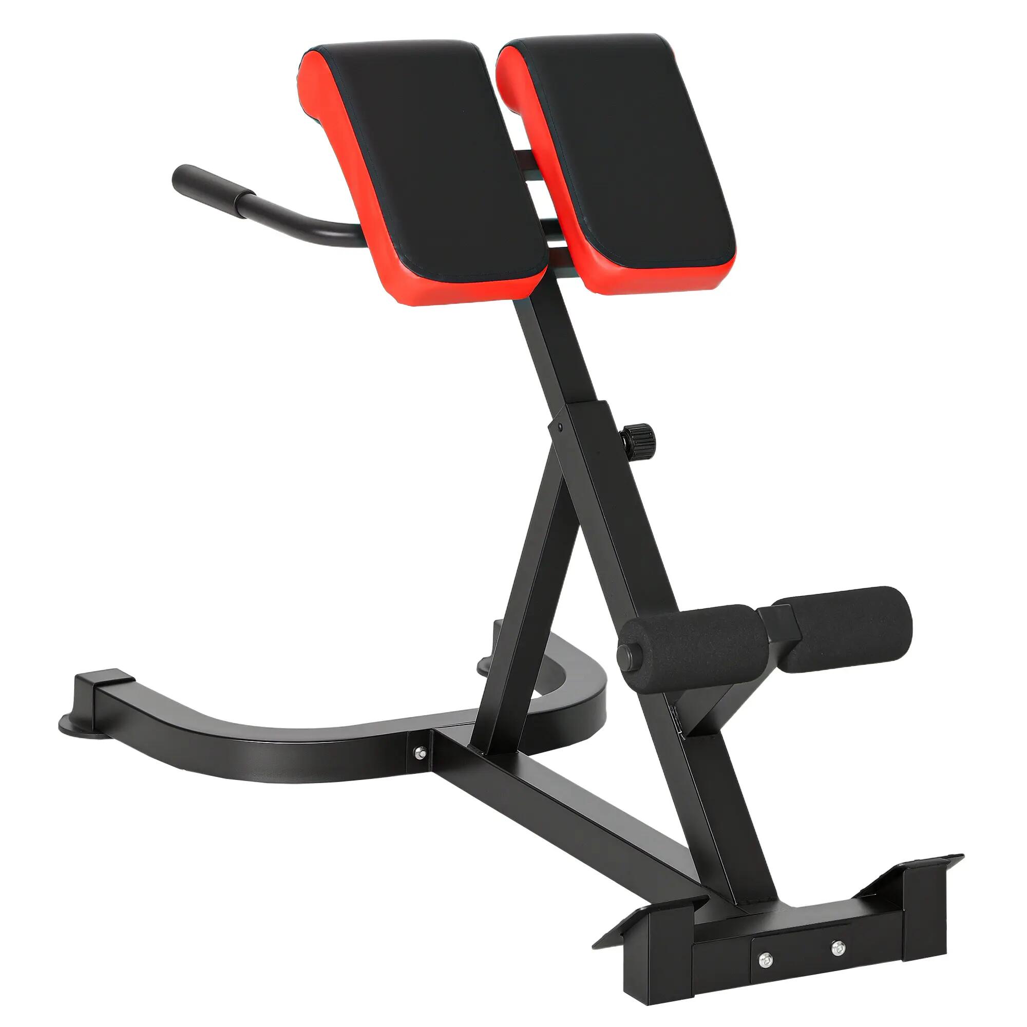 Banc de Musculation Réglable 5 Niveaux, Chaise Romaine avec Rouleaux en Mousse D 2/9