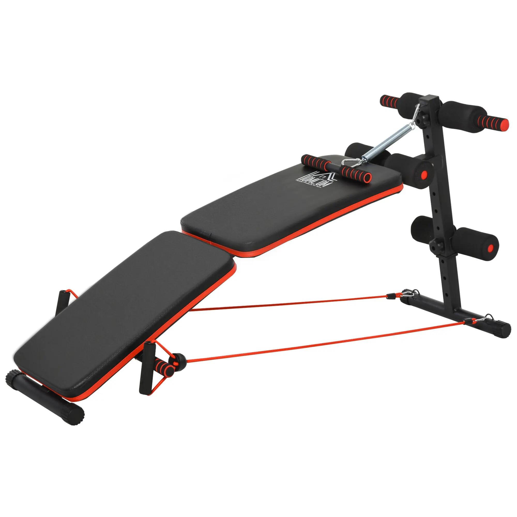 Banc de musculation abdominale avec cordes élastiques, banc d'exercice multifonc 2/9