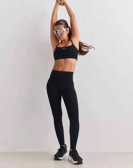 Legging Femme Entraînement Taille Haute Poche Sculpting Fit Noir