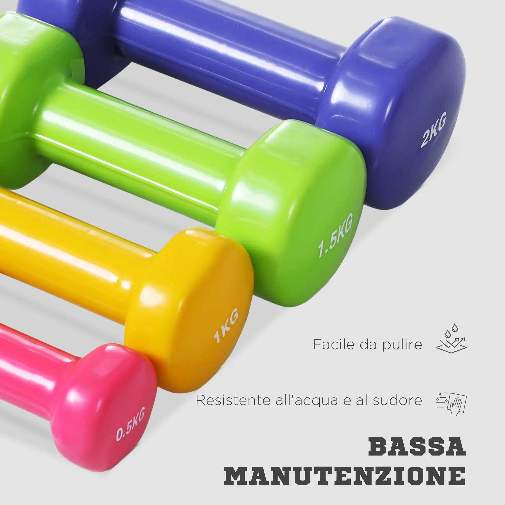 Haltères de musculation, ensemble de 10 kg avec étui, 4 paires d'haltères de cou 9/9