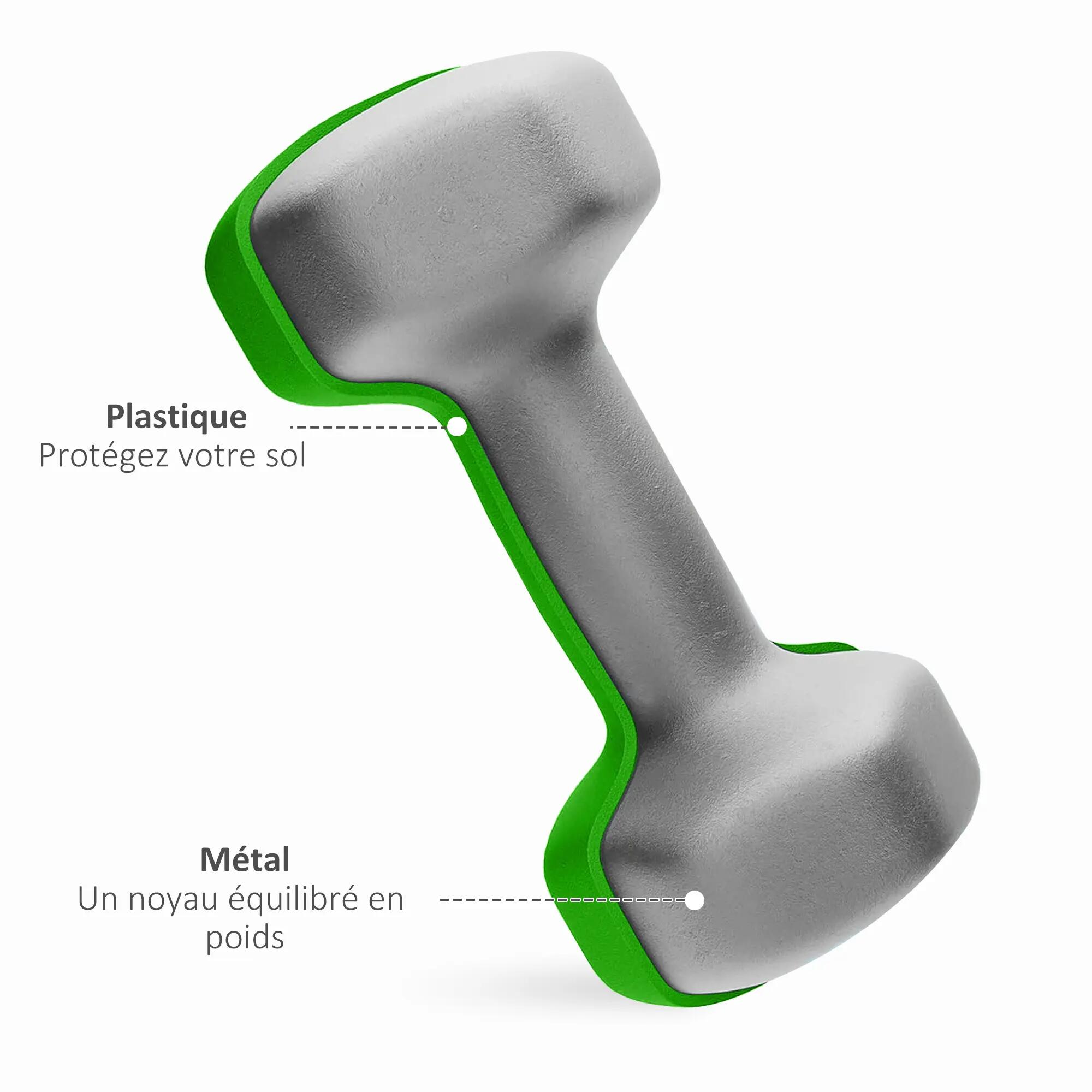 Lot d'haltères hexagonaux, haltères musculation, 2 x 3 kg, 2 x 4 kg, 2 x 5 kg, a 8/9