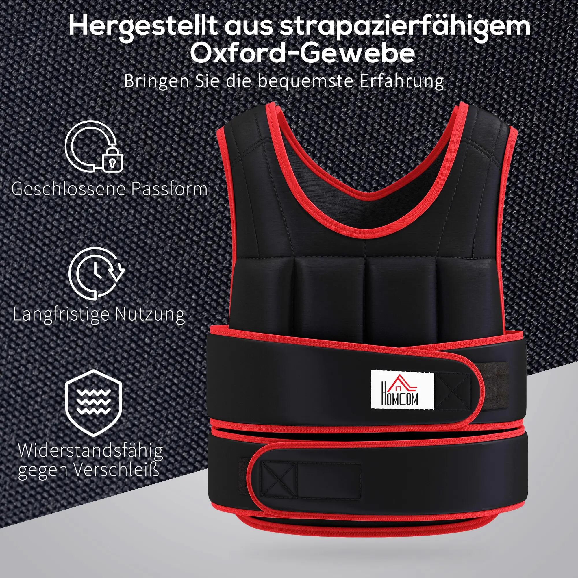 Gilet lesté de 20 kg, avec double sangle réglable, pour musculation et fitness. 9/9