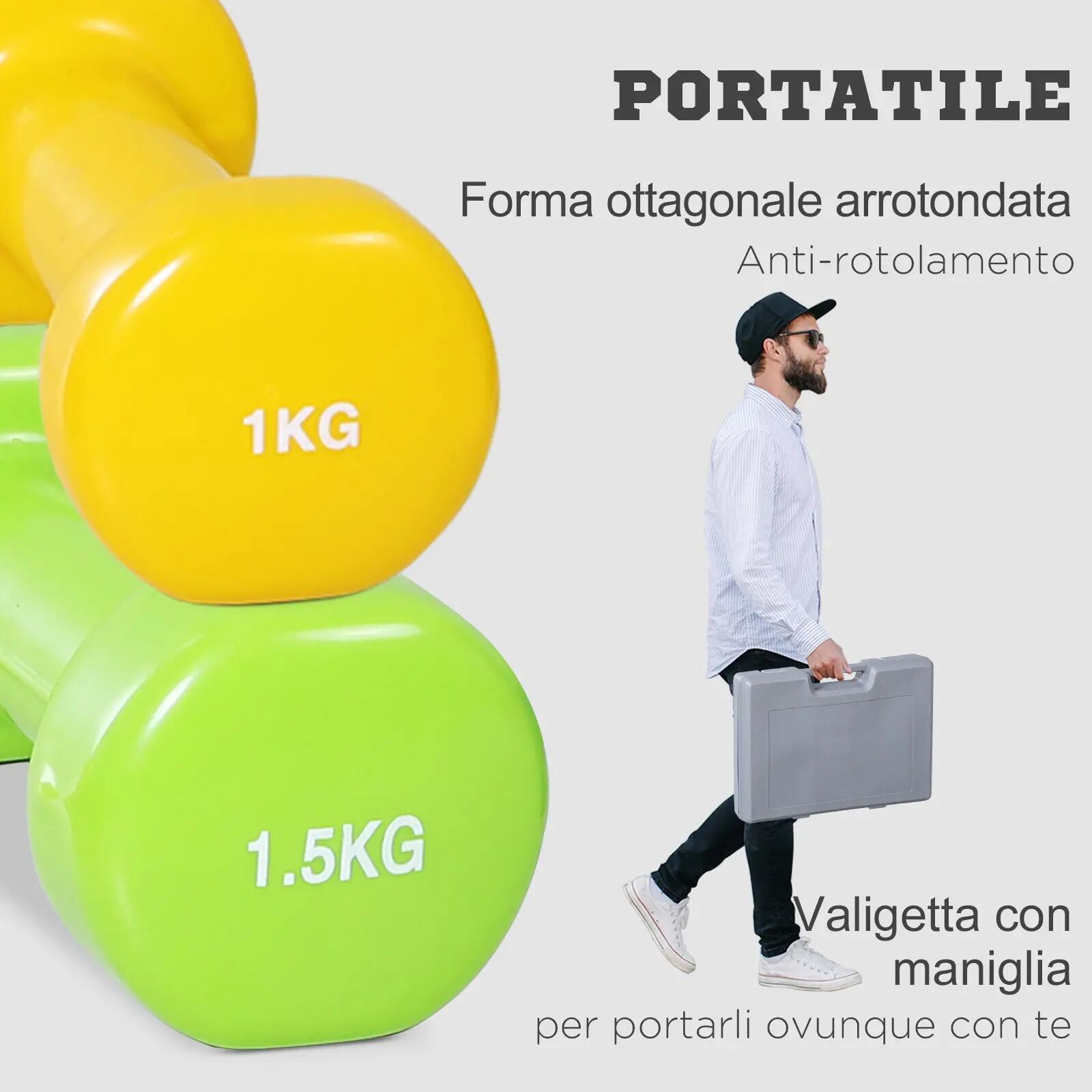 Haltères de musculation, ensemble de 10 kg avec étui, 4 paires d'haltères de cou 8/9