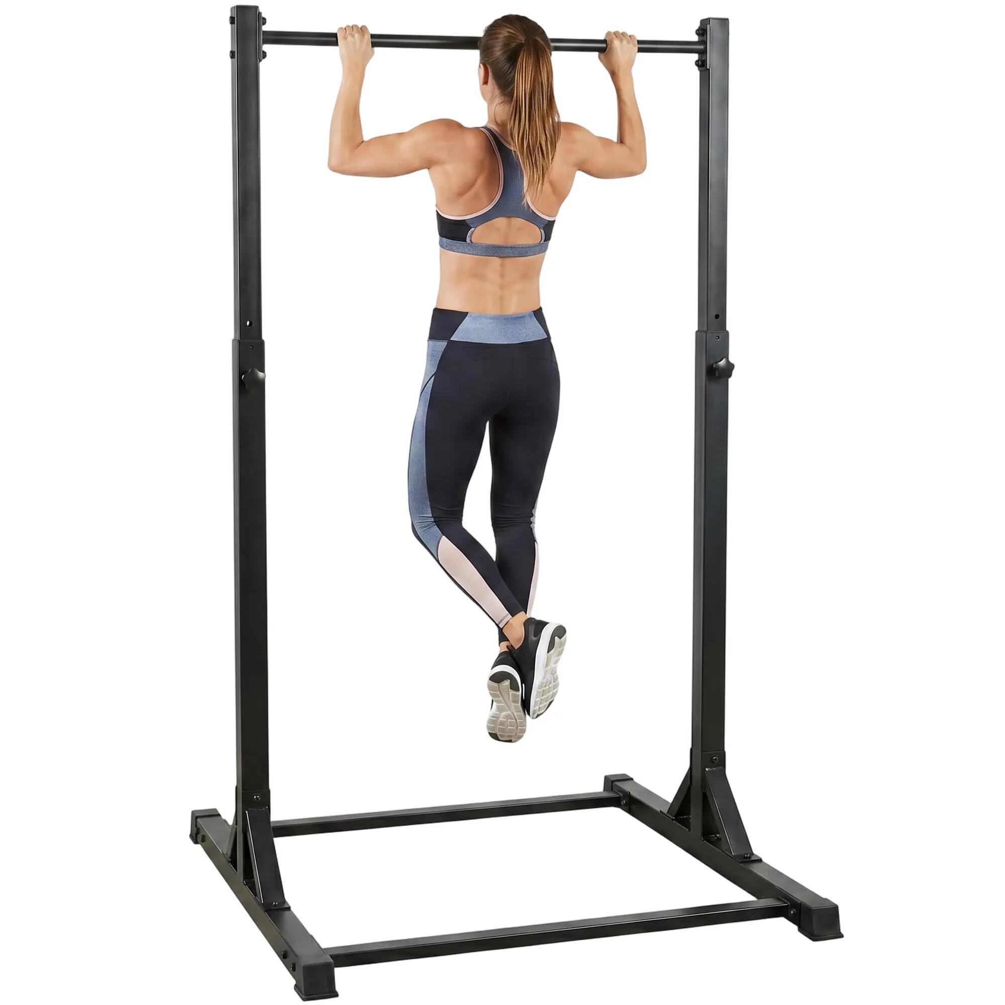 Station de musculation et barre de traction power tower 200 kg avec 8 niveaux de 1/9