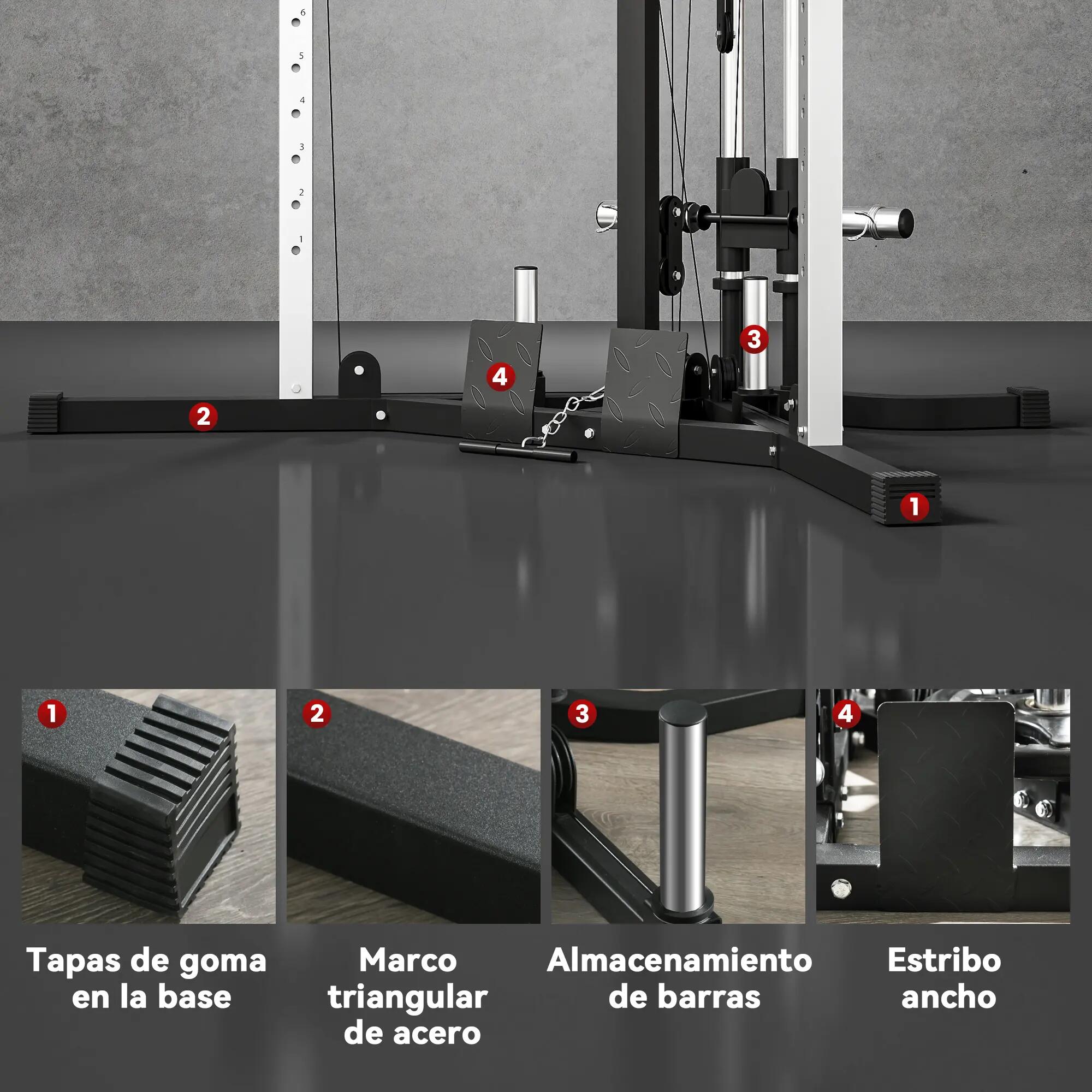 Appareil de musculation multi-stations, capacité de charge de 120 kg, 170 x 139 9/9