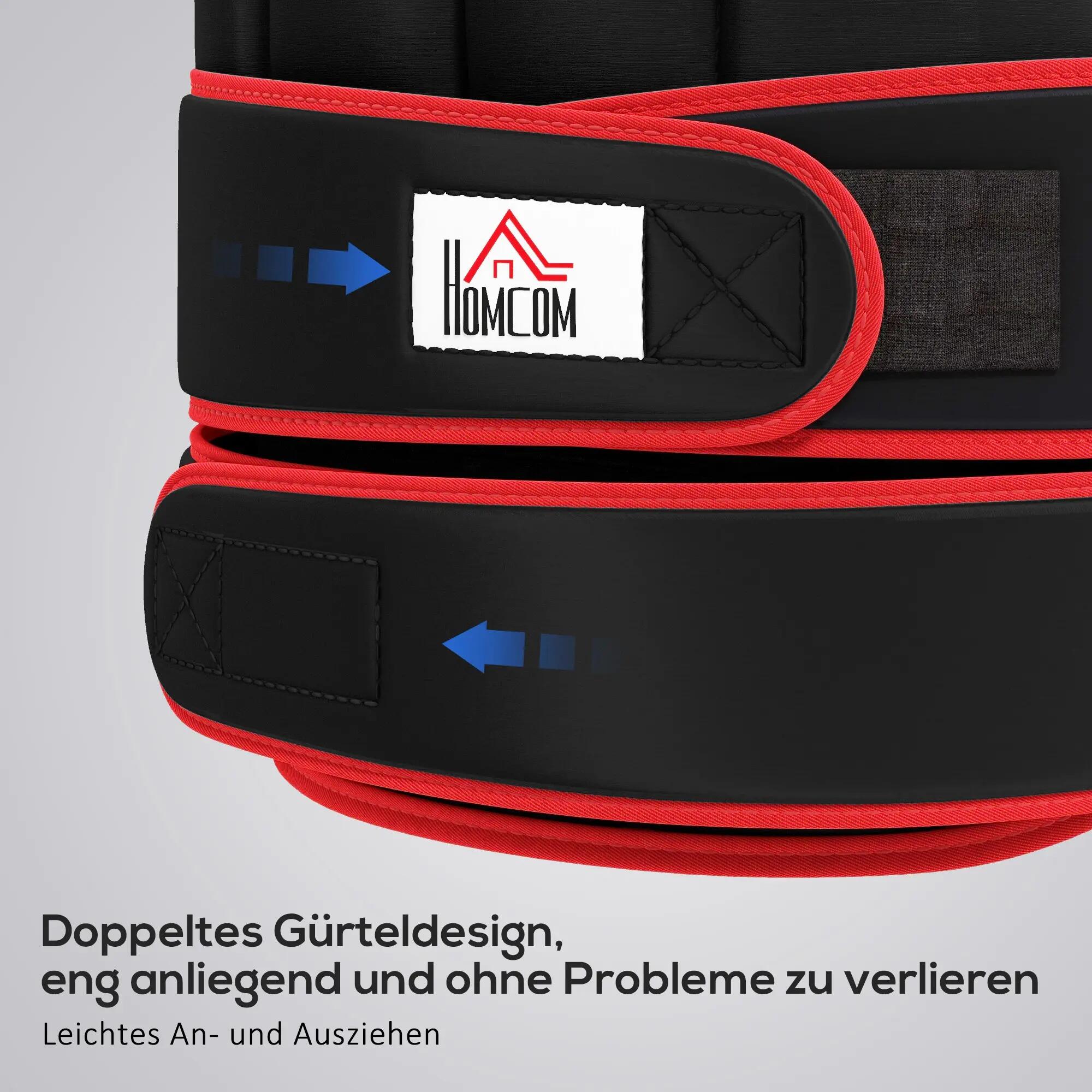 Gilet lesté de 20 kg, avec double sangle réglable, pour musculation et fitness. 8/9