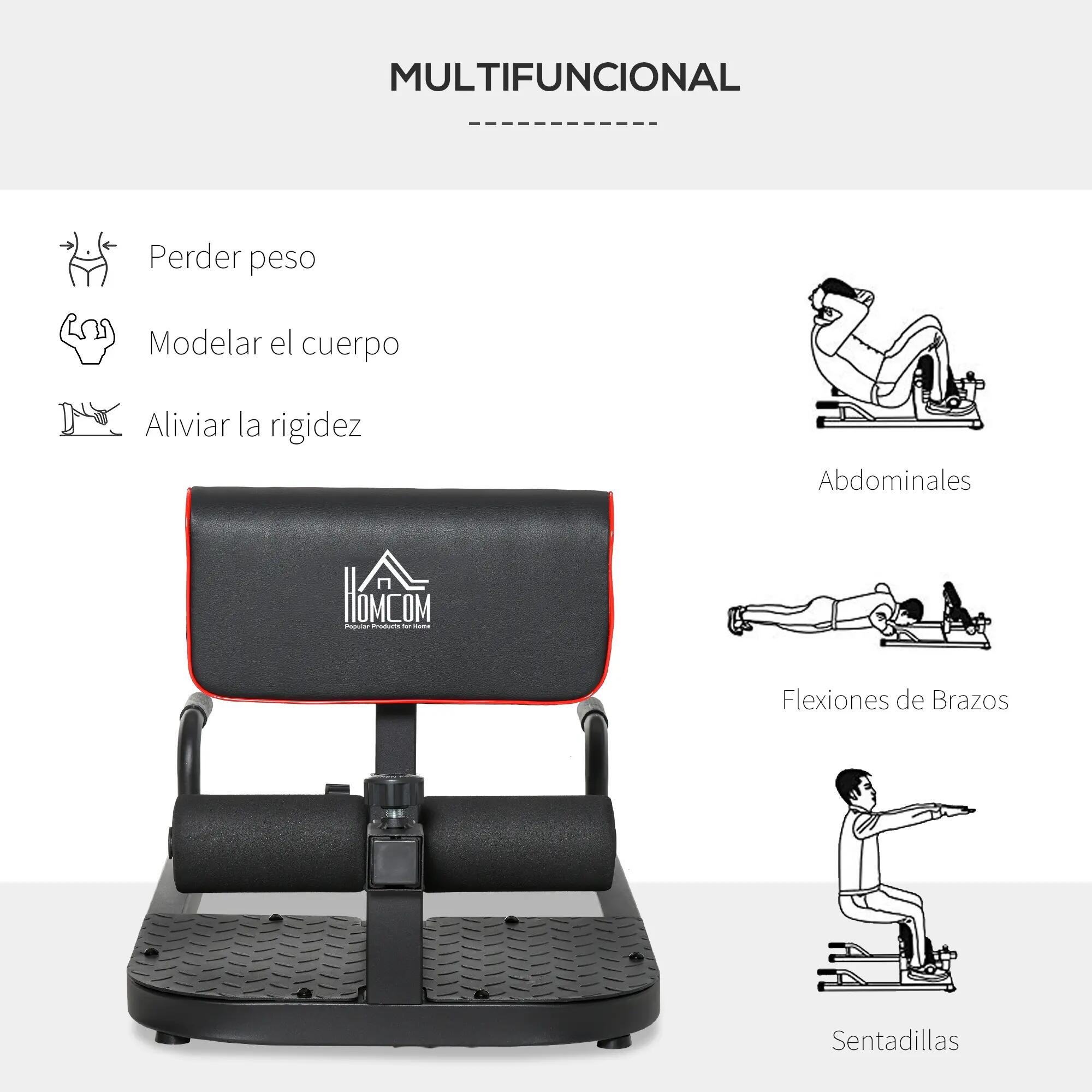 Appareil de musculation abdominale 3 en 1, planche multifonctionnelle pour squat 7/9