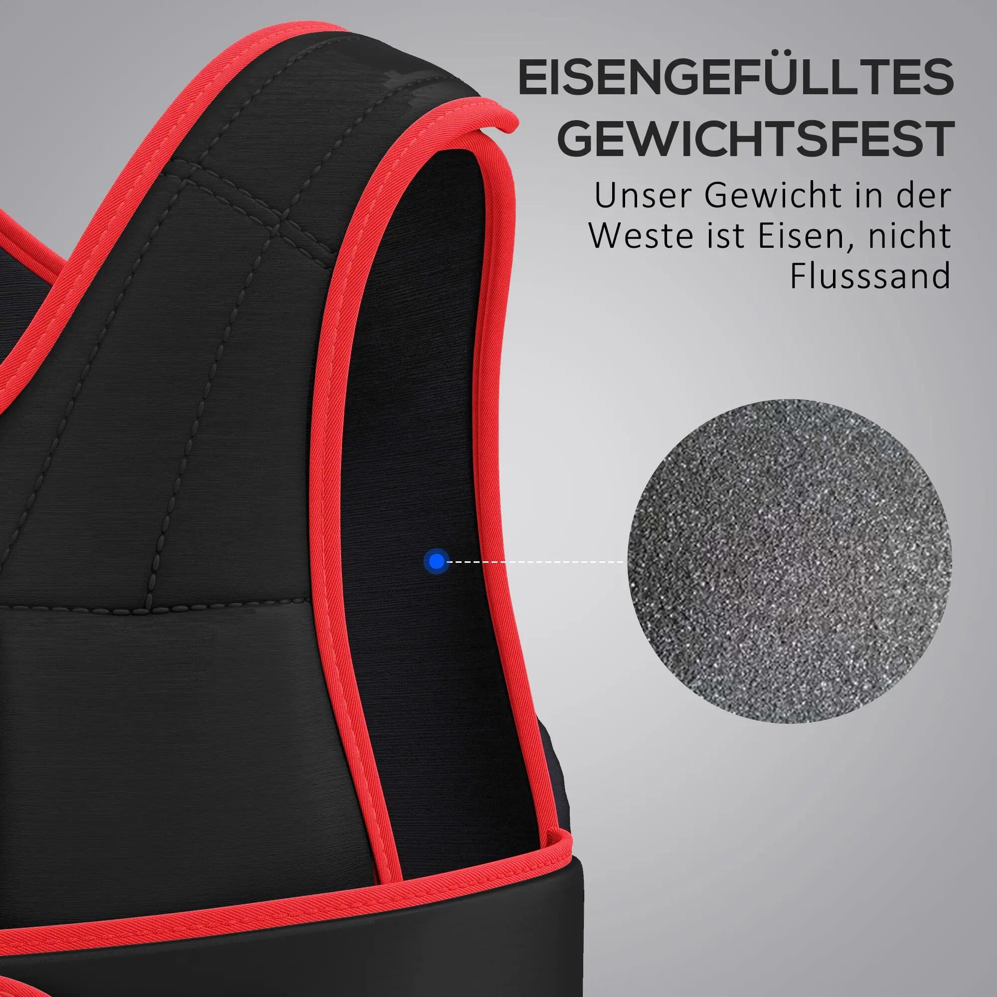 Gilet lesté de 20 kg, avec double sangle réglable, pour musculation et fitness. 7/9