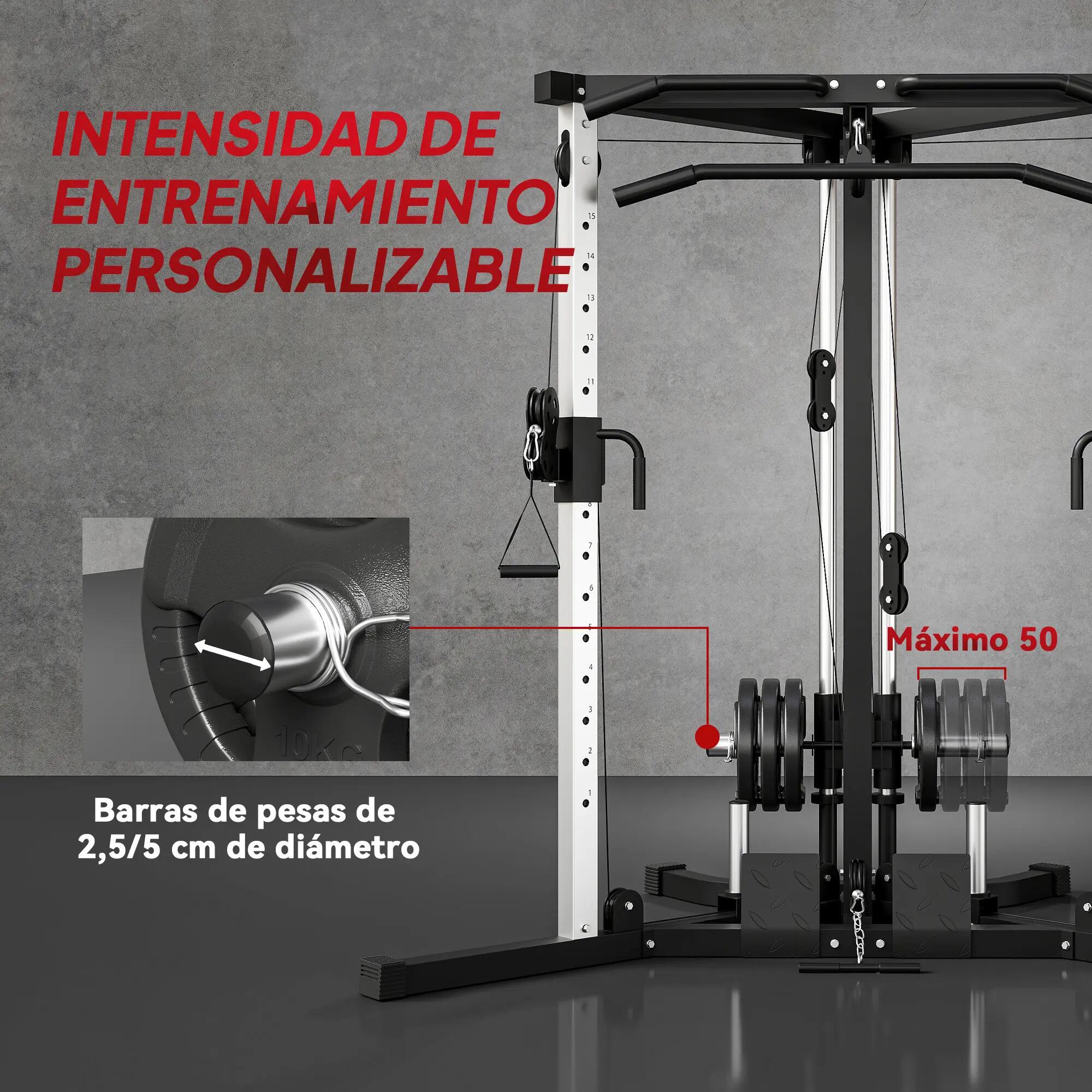 Appareil de musculation multi-stations, capacité de charge de 120 kg, 170 x 139 8/9