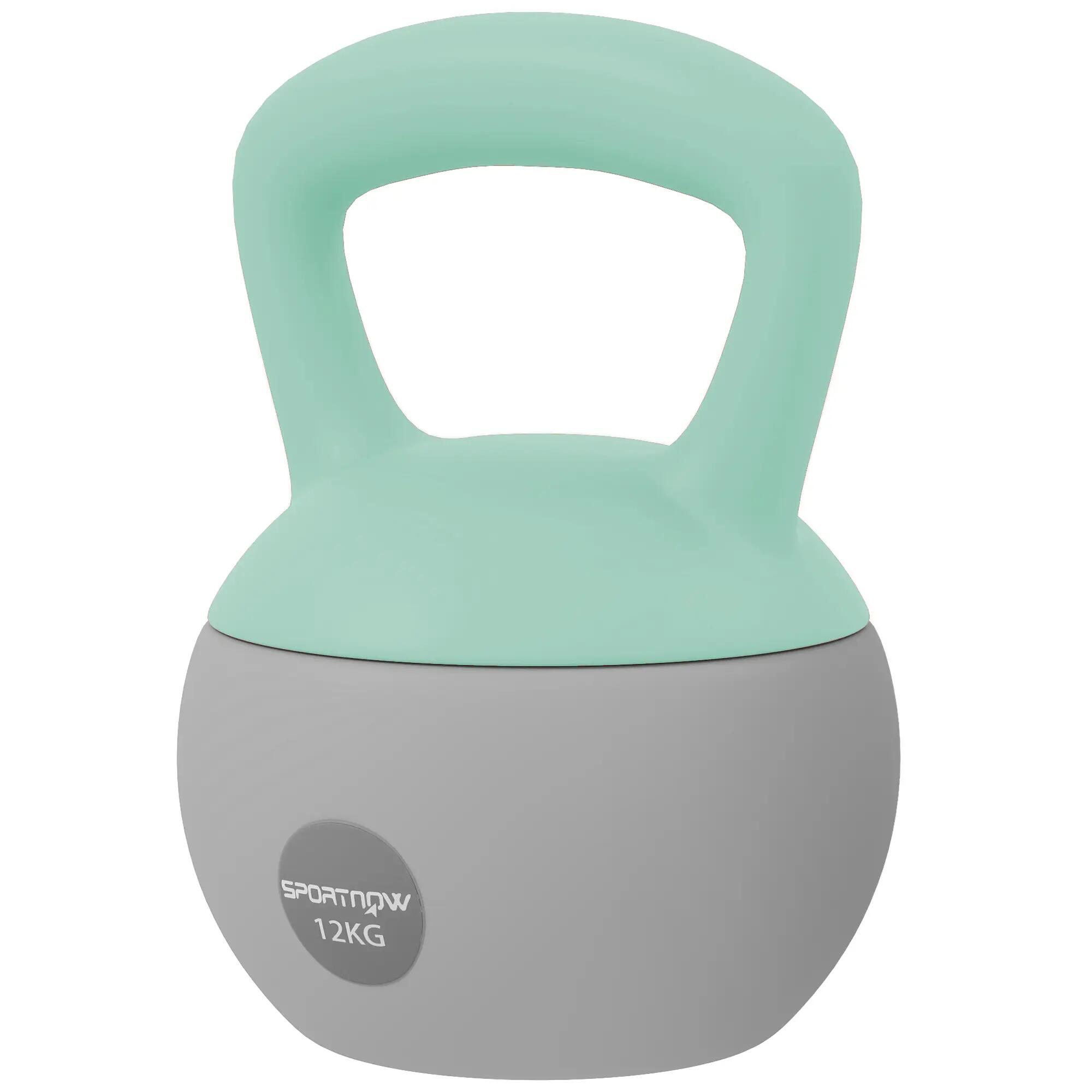 Kettlebell 12 kg rempli de sable, poignée antidérapante en métal, pour l'entraîn 2/9