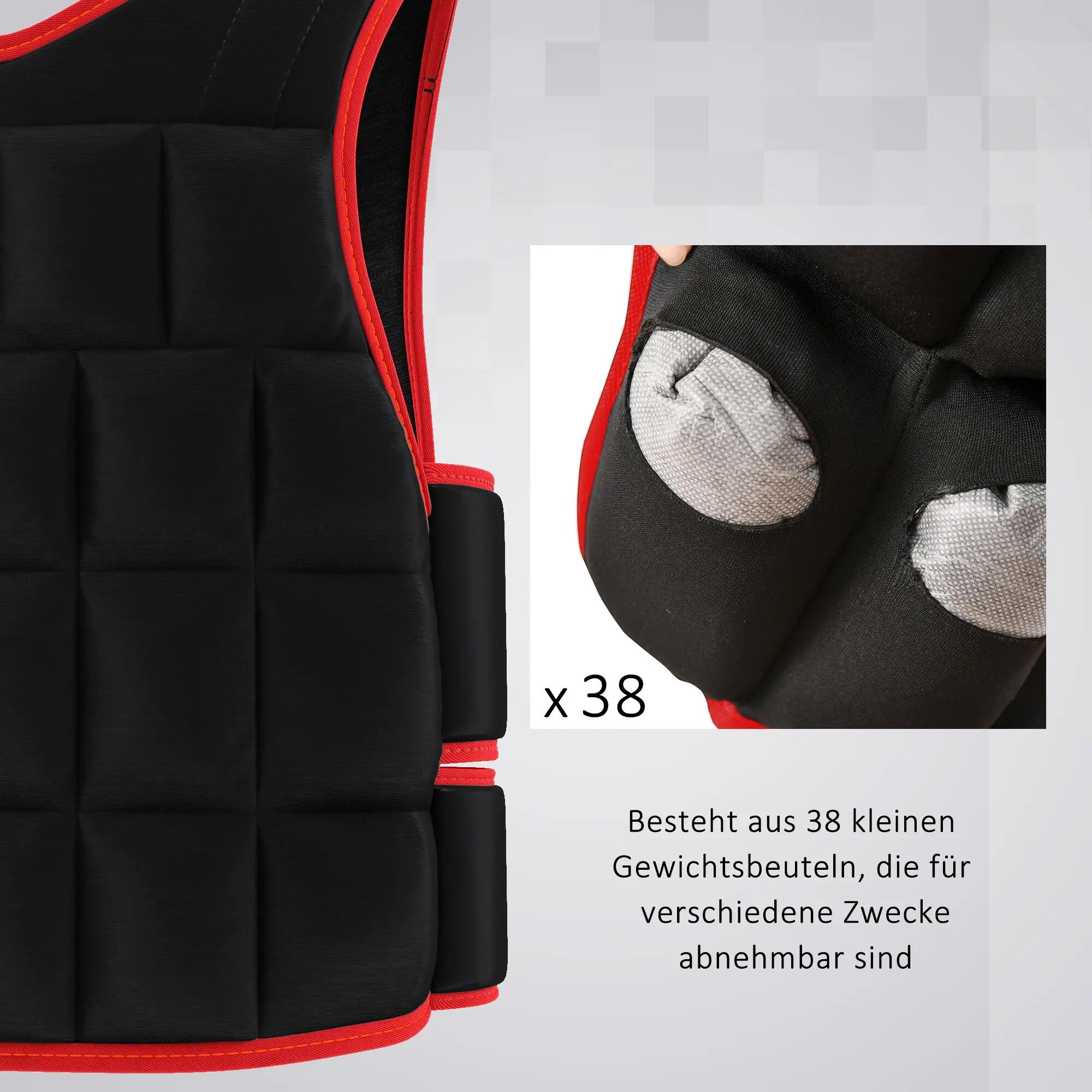 Gilet lesté de 20 kg, avec double sangle réglable, pour musculation et fitness. 6/9