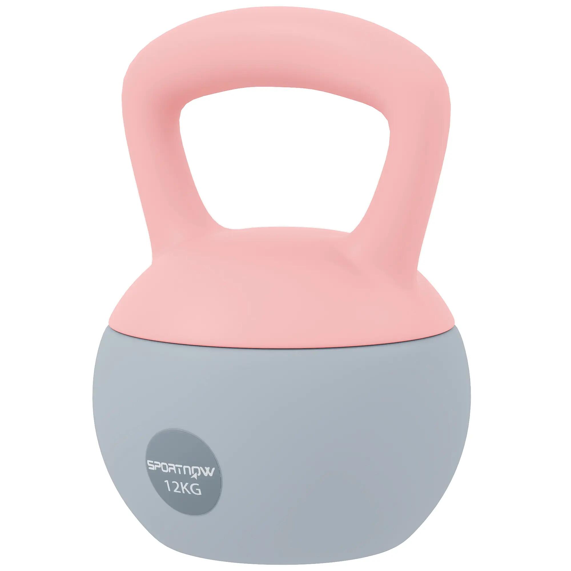 Kettlebell 12 kg rempli de sable, poignée antidérapante en métal, pour l'entraîn 2/9