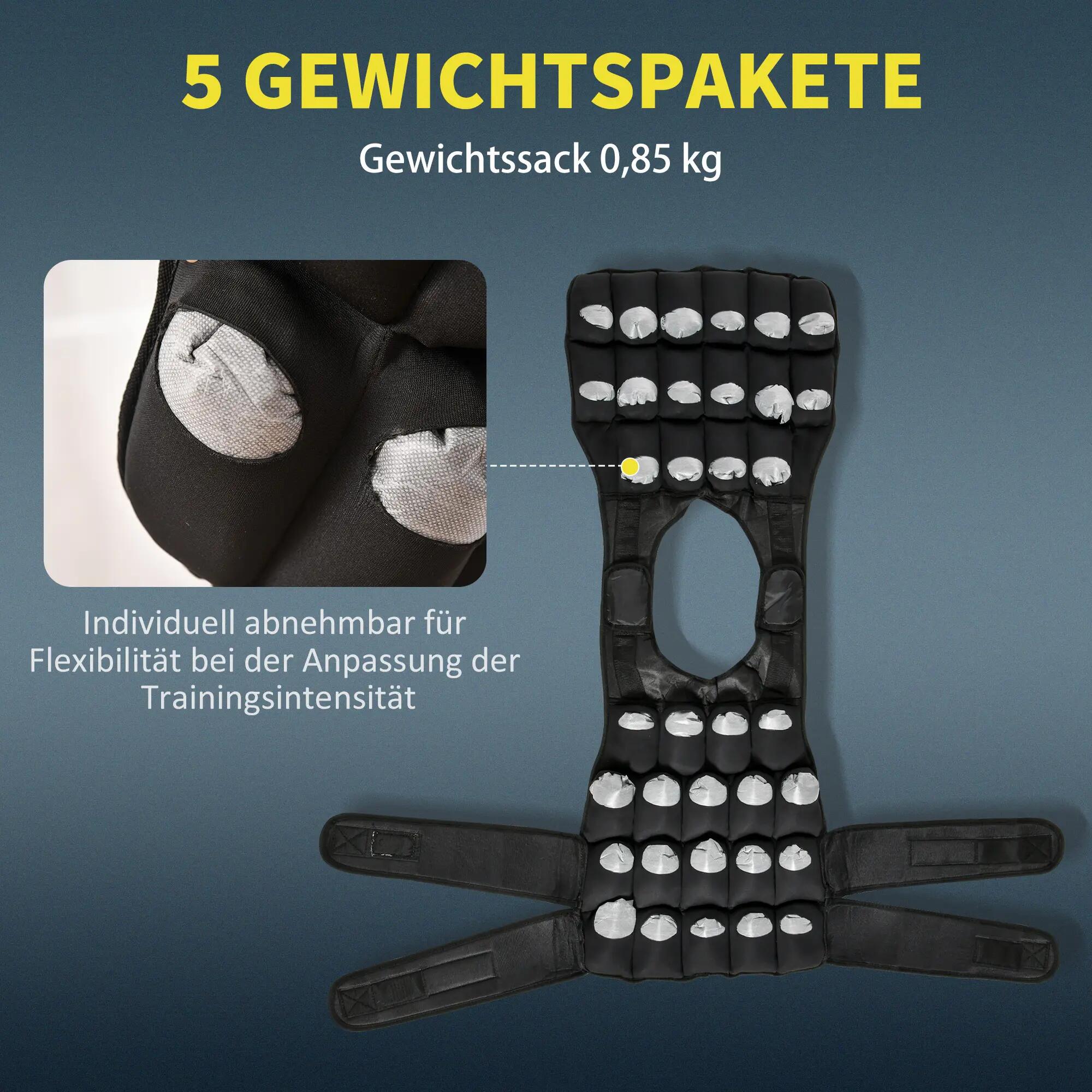 Gilet lesté de 30 kg avec 35 sacs de poids, réglable, pour l'entraînement de la 7/9
