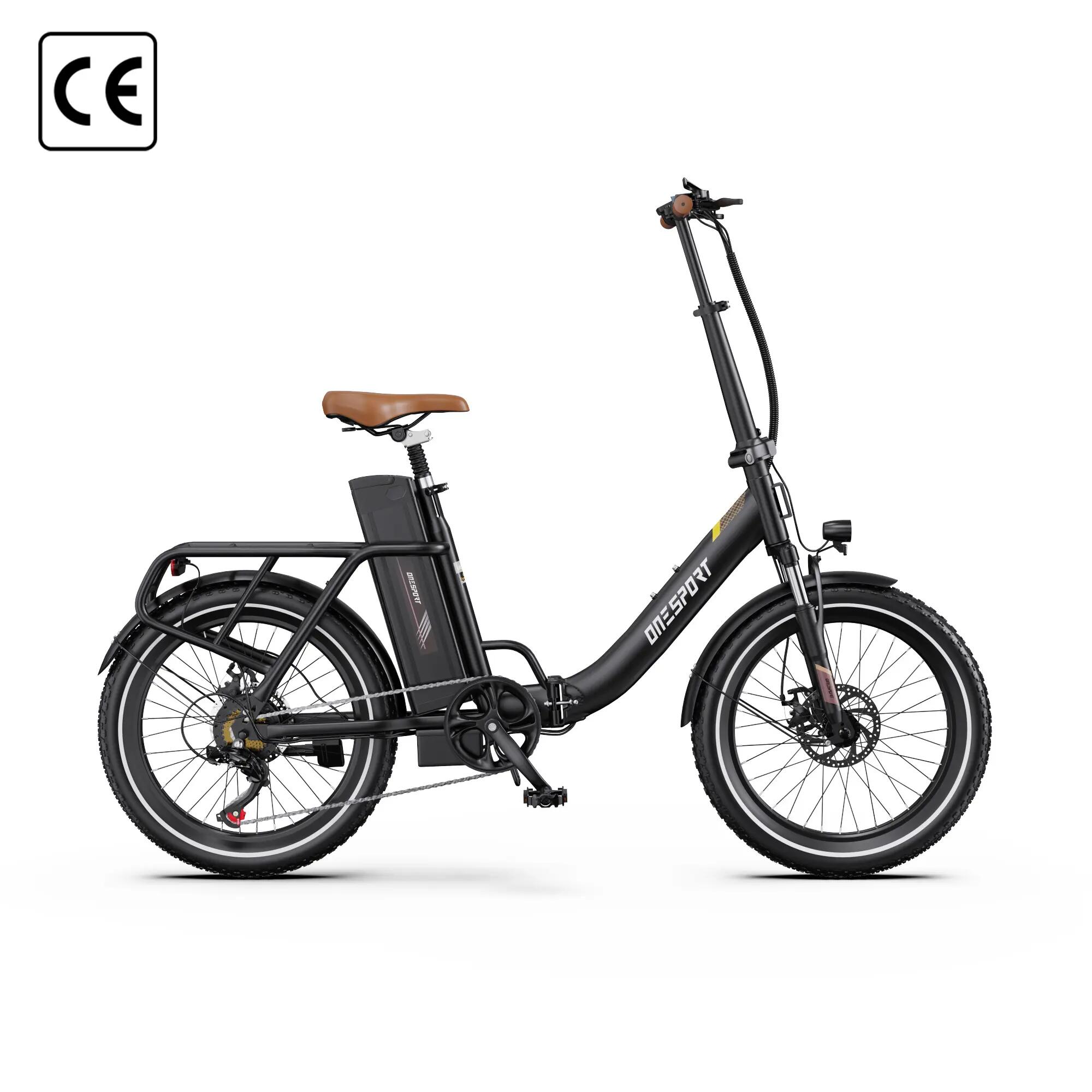 Bicicleta Elétrica Dobrável ONESPORT OT16 Pro, Bateria 48V 17AH, Pneu 20*3.0in 6/8