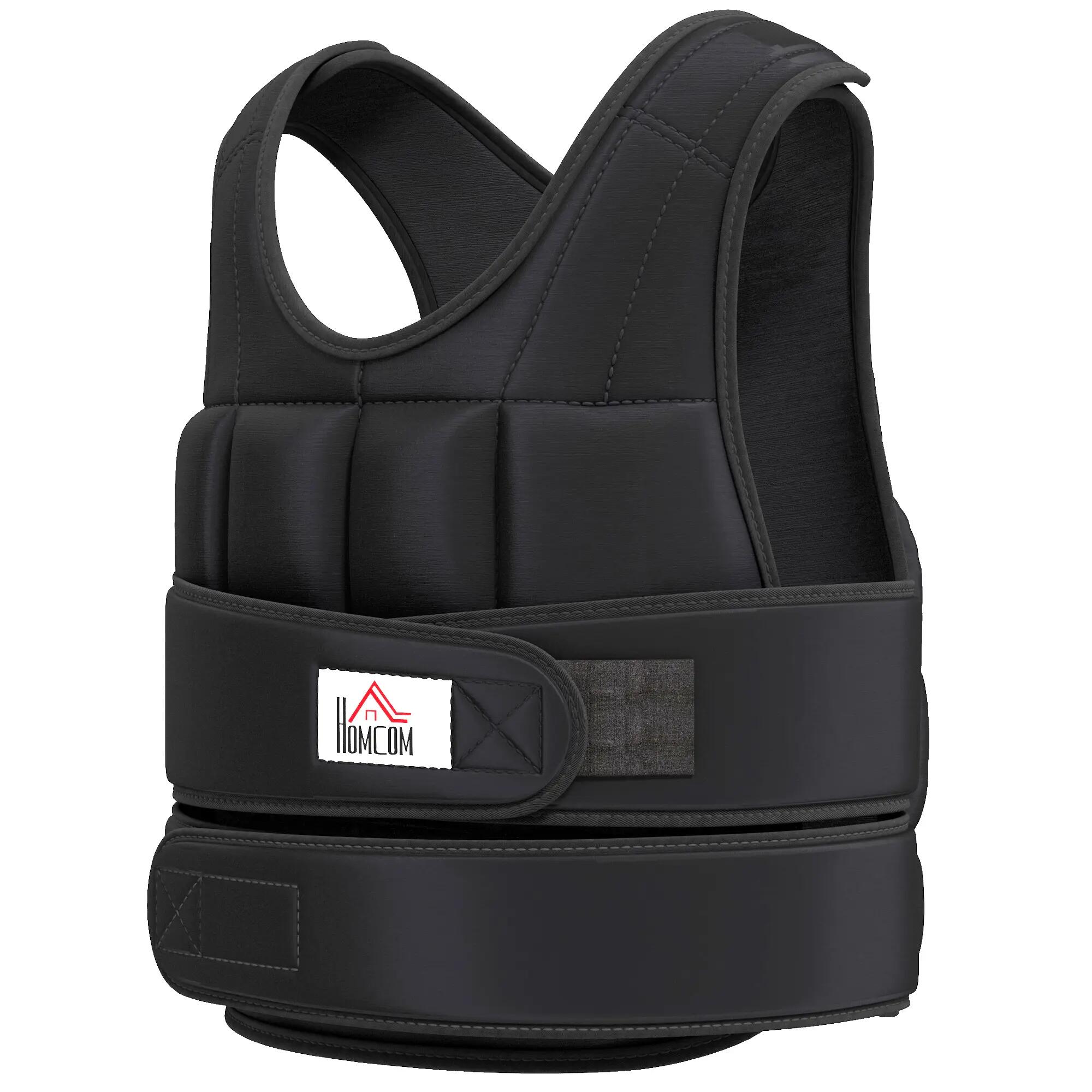 Gilet lesté unisexe de 20 kg avec 38 poids individuels, rembourrage, fermetures 2/9