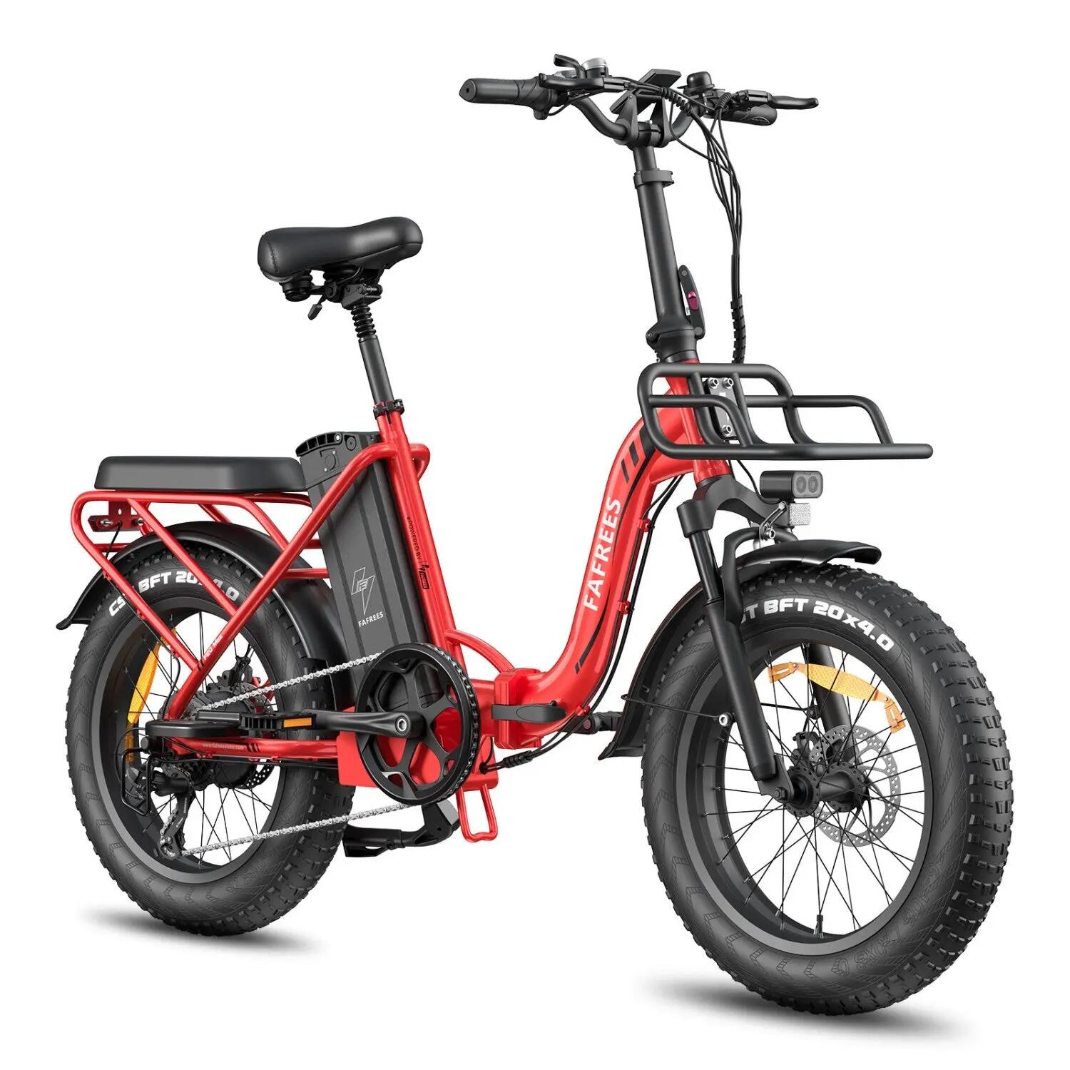 Bici Elettrica FAFREES F20 Max 500W48V30Ah 20x4.0" - RED 2/5