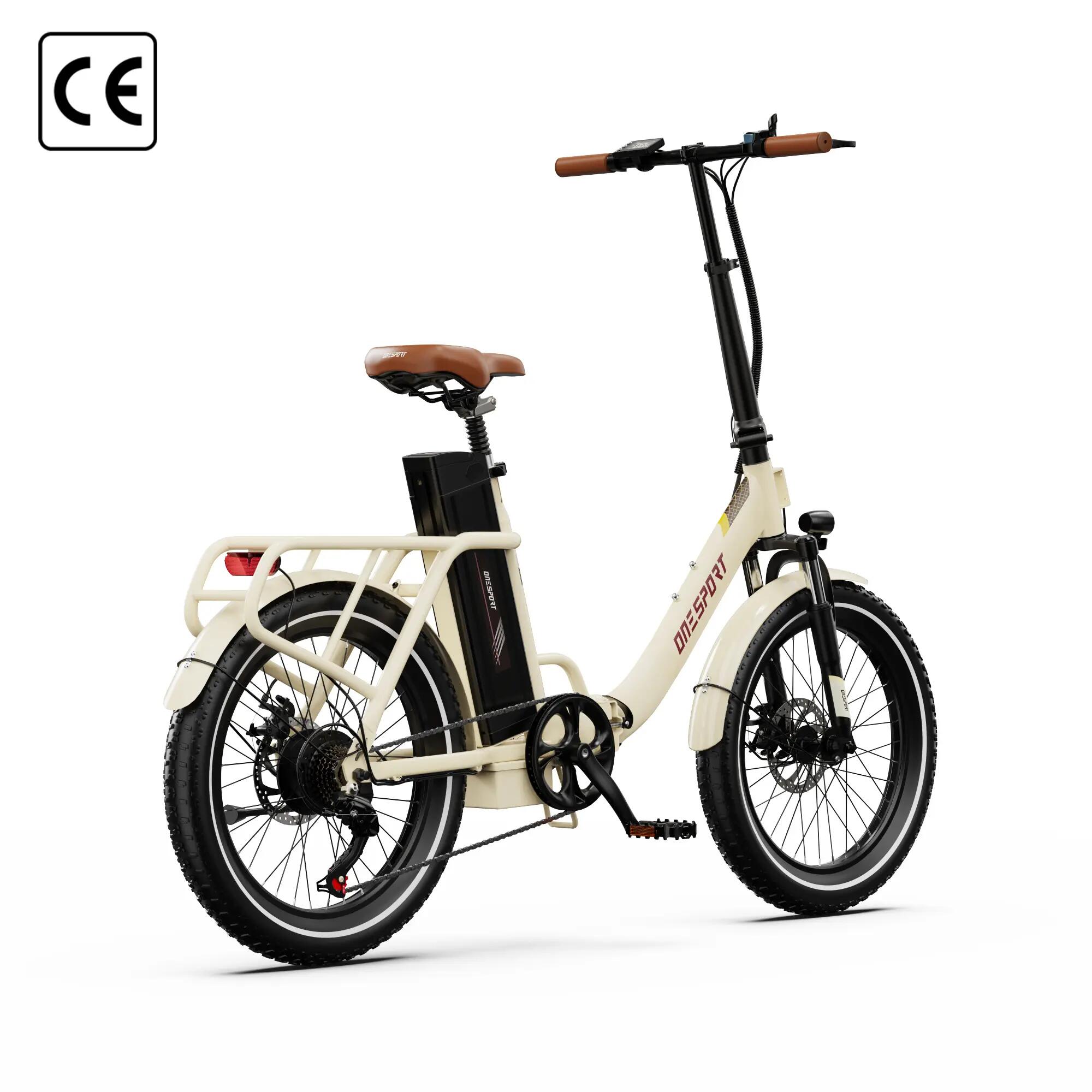 Bicicleta Eléctrica Plegable ONESPORT OT16 Pro, Batería 48V, Neumático 20*3.0in 3/8