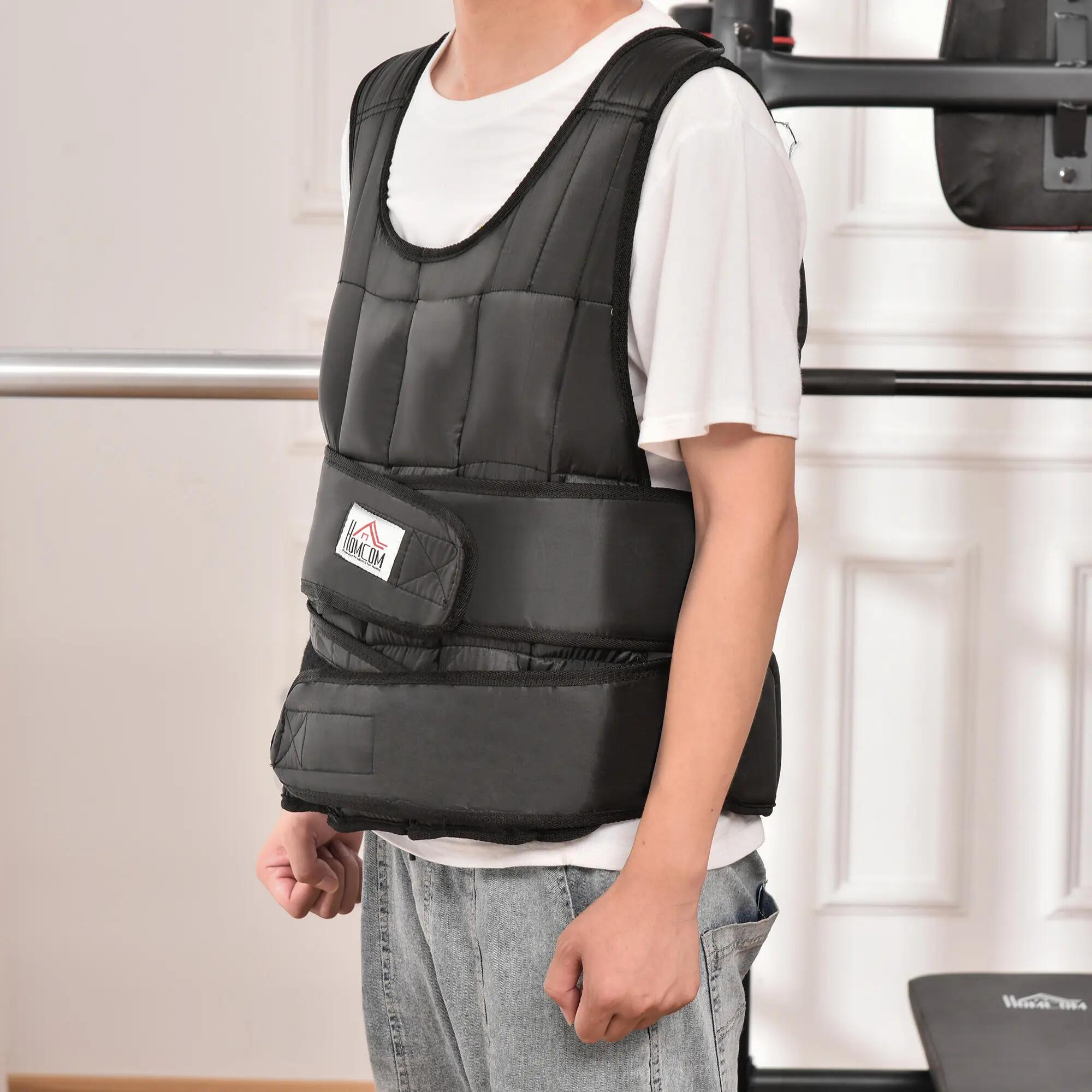Gilet lesté de 30 kg avec 35 sacs de poids, réglable, pour l'entraînement de la 4/9