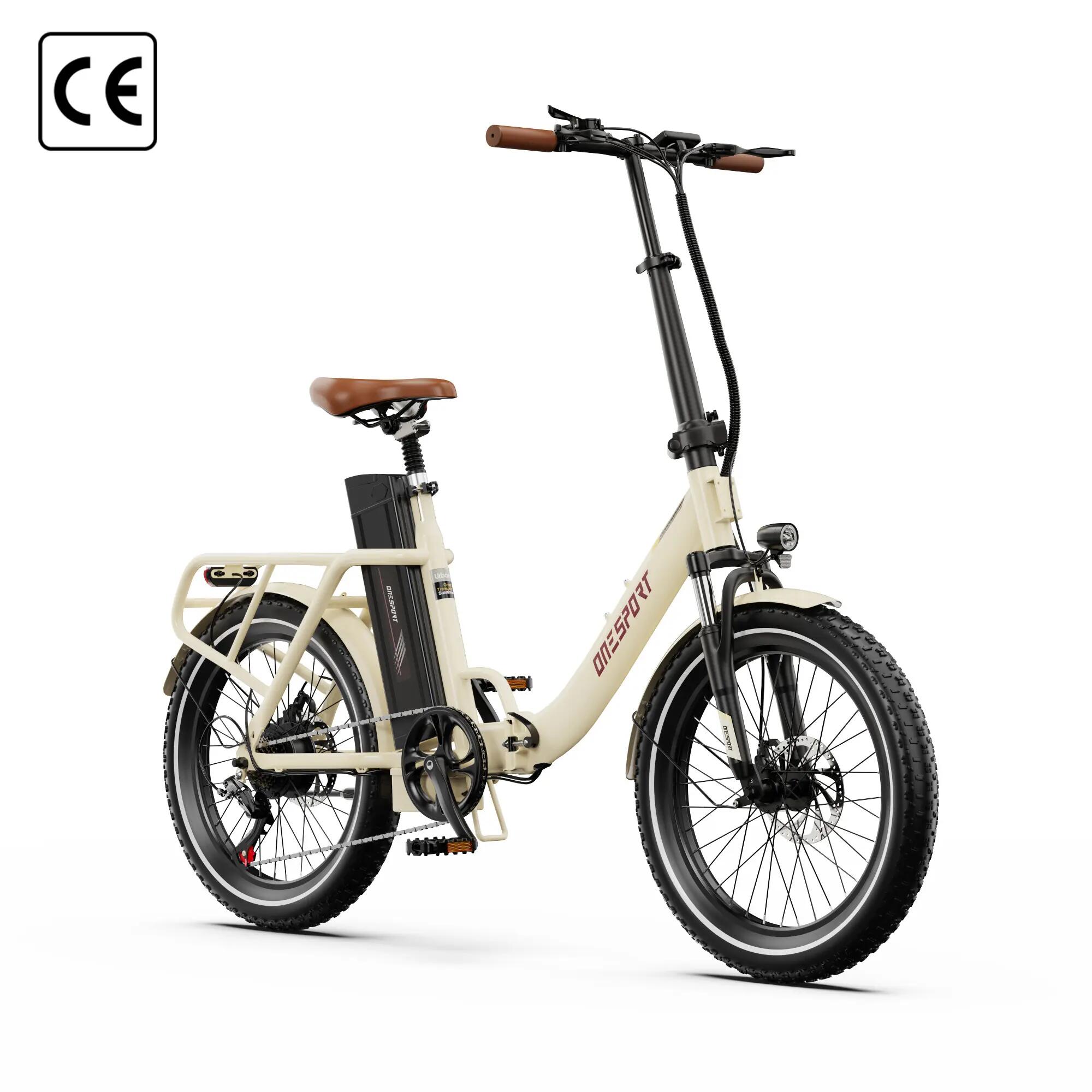 Bicicleta Eléctrica Plegable ONESPORT OT16 Pro, Batería 48V, Neumático 20*3.0in 2/8