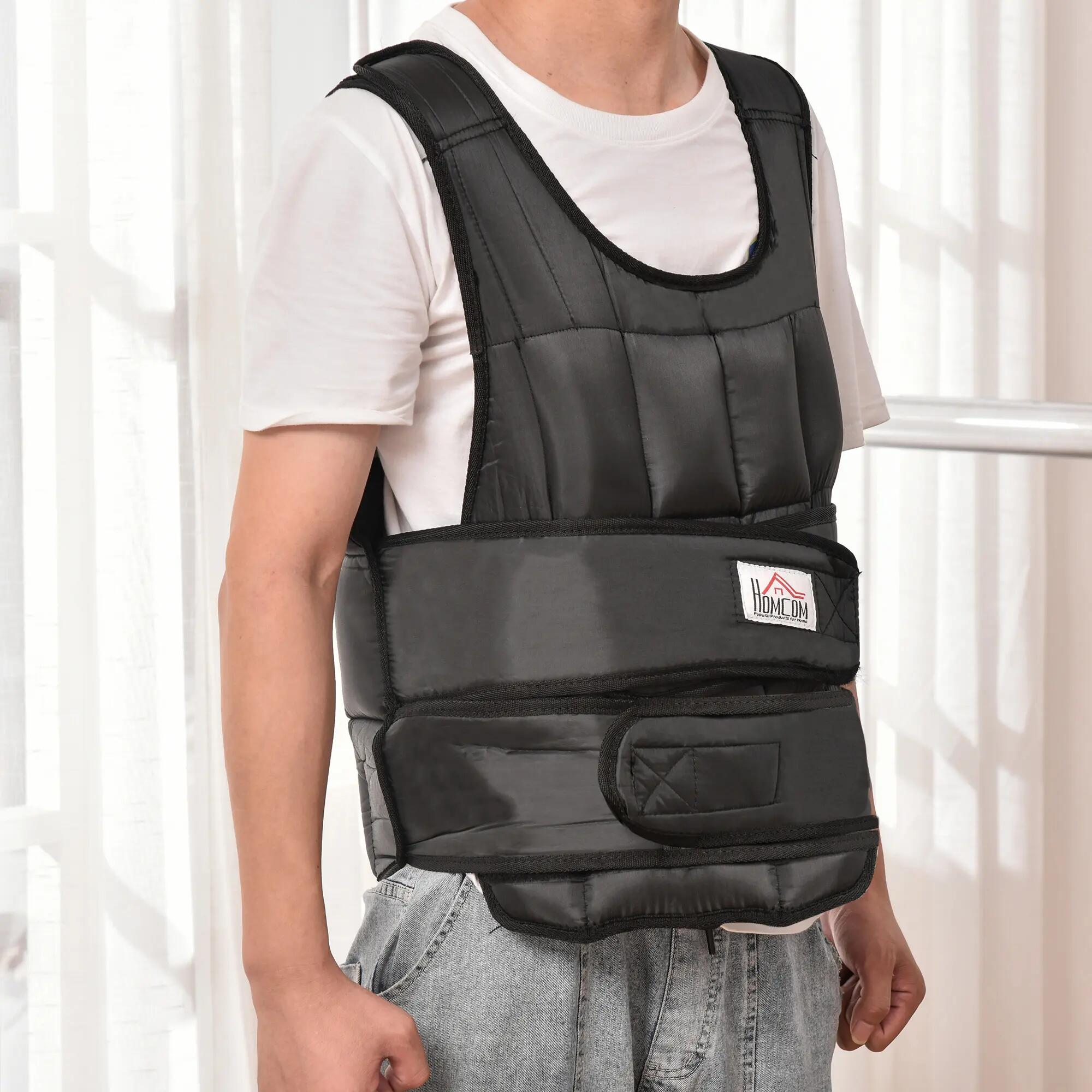 Gilet lesté de 30 kg avec 35 sacs de poids, réglable, pour l'entraînement de la 3/9