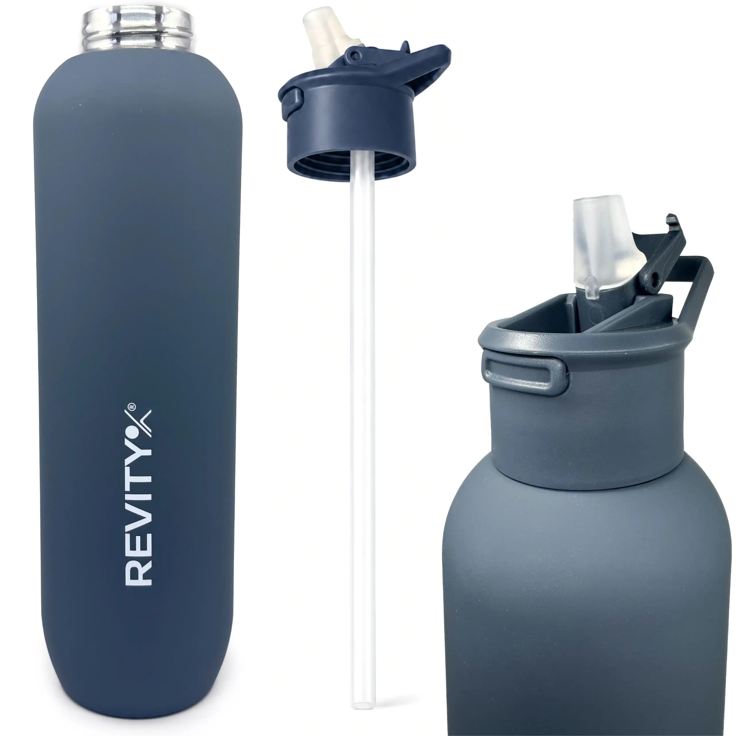 Rvs thermosfles 1 liter met automatische drinktuit 2/14