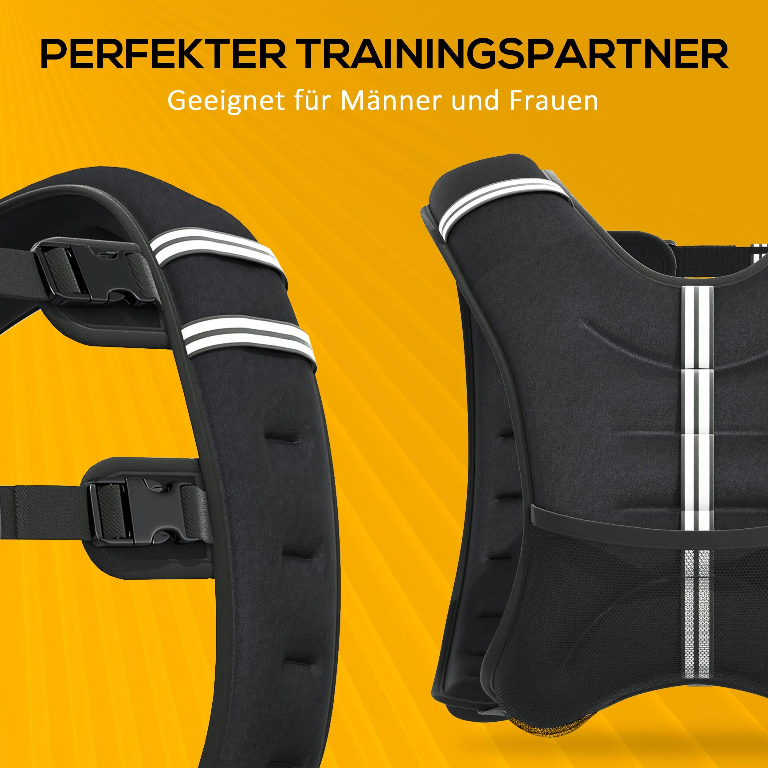 Gilet lesté de 5 kg / 8 kg / 10 kg, ajustable et avec poids amovibles, idéal pou 9/9