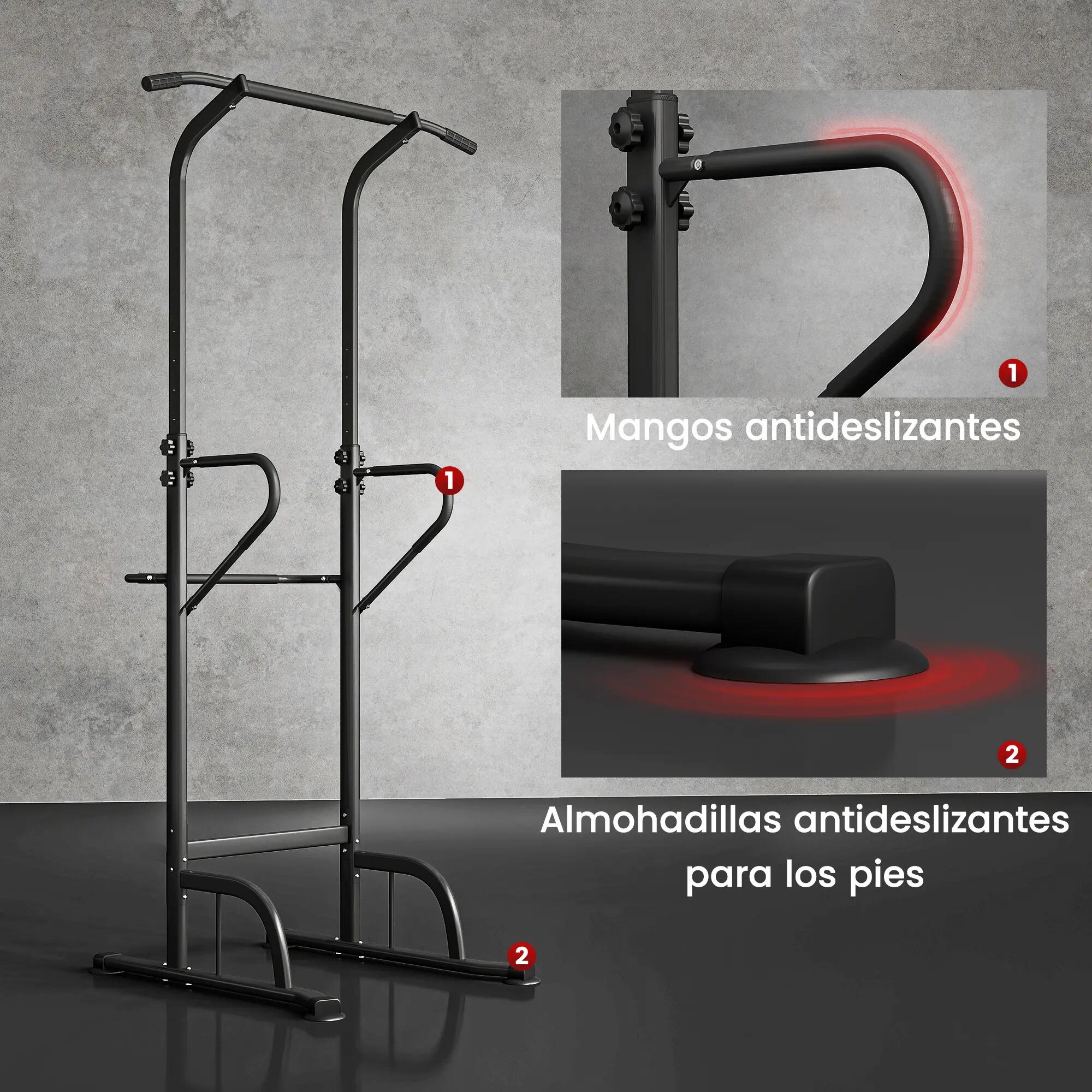 Barre de traction réglable en hauteur, station de dips robuste pour musculation 9/9