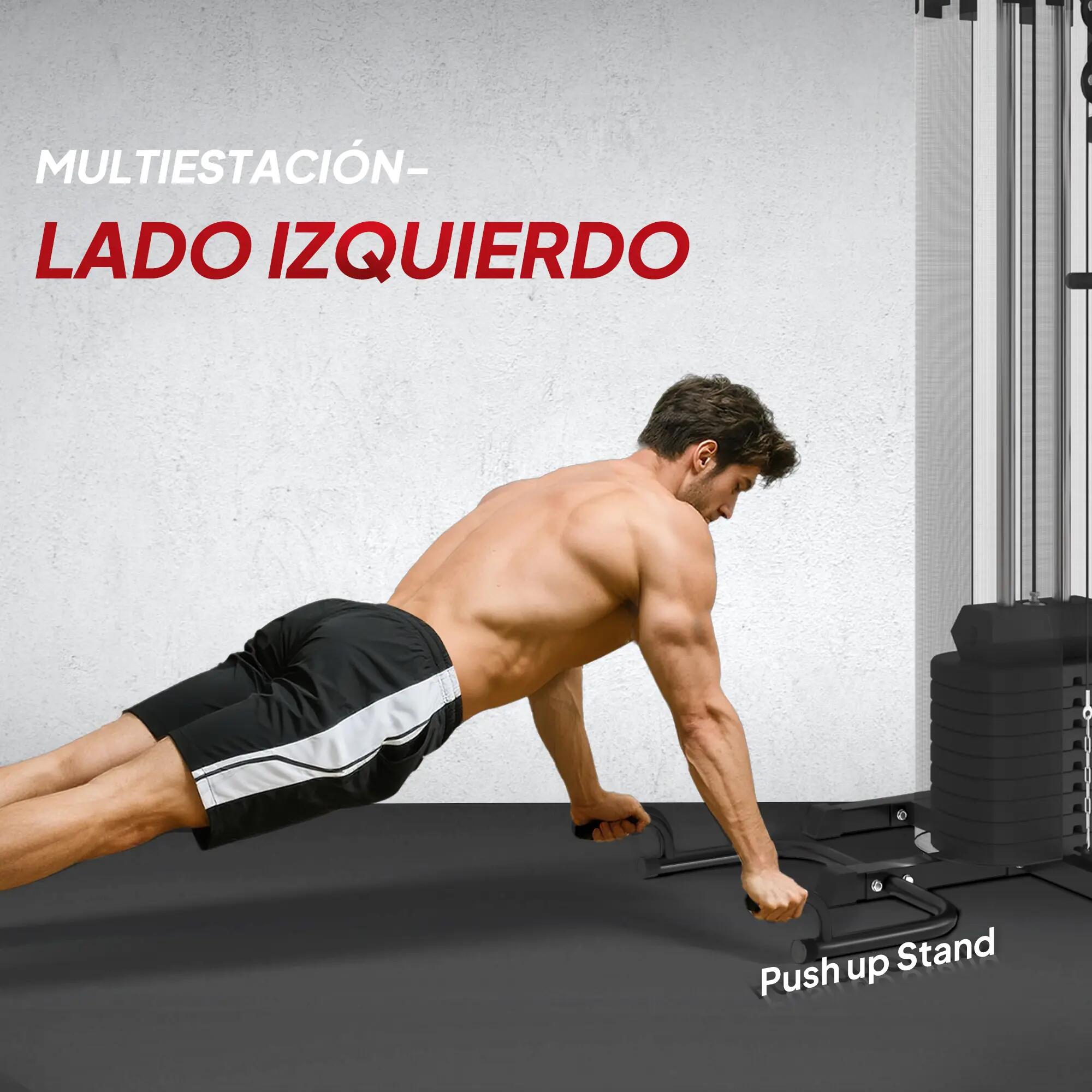 Appareil de musculation multifonctions avec disques de 45 kg, charge maximale 11 8/9