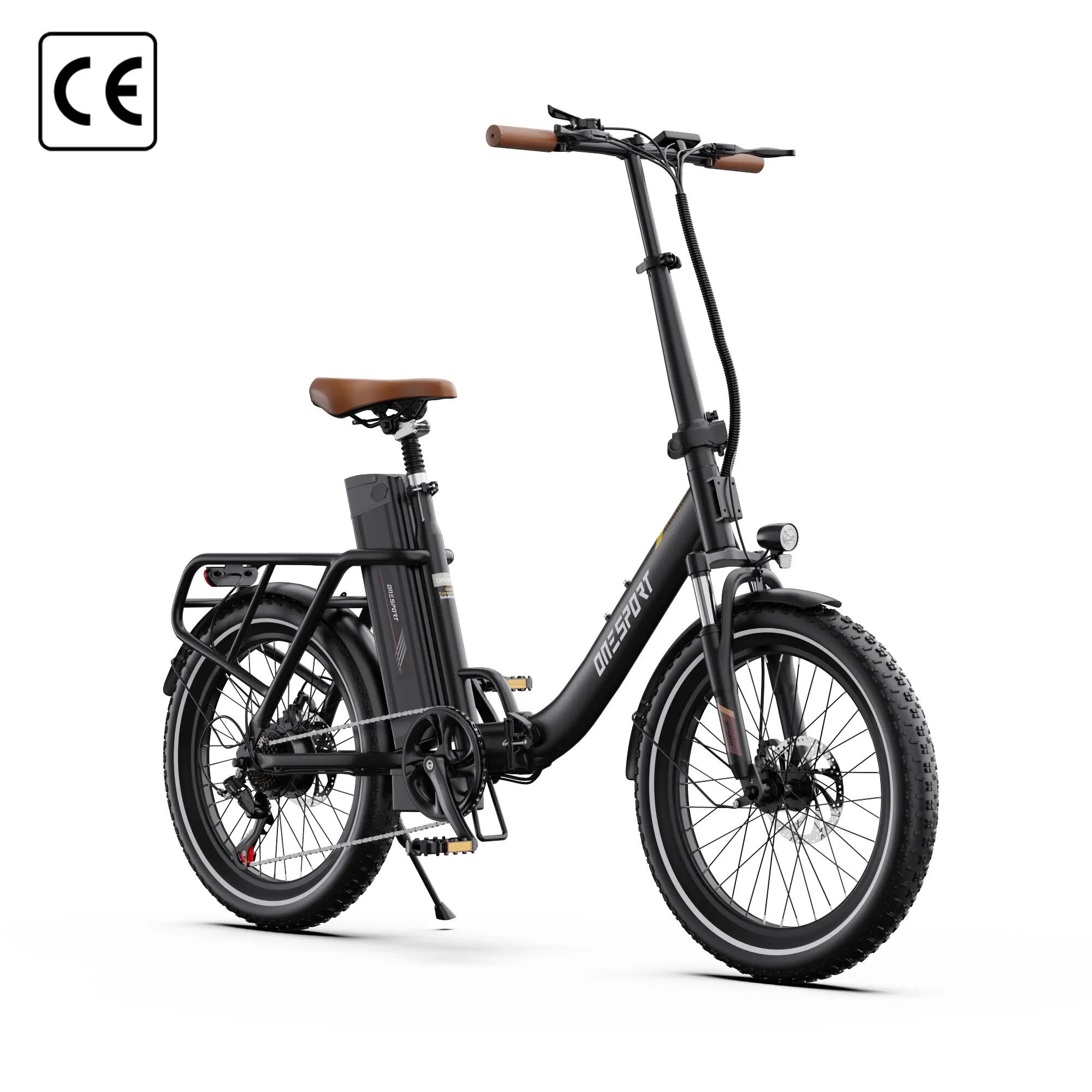 Bicicleta Elétrica Dobrável ONESPORT OT16 Pro, Bateria 48V 17AH, Pneu 20*3.0in 2/8