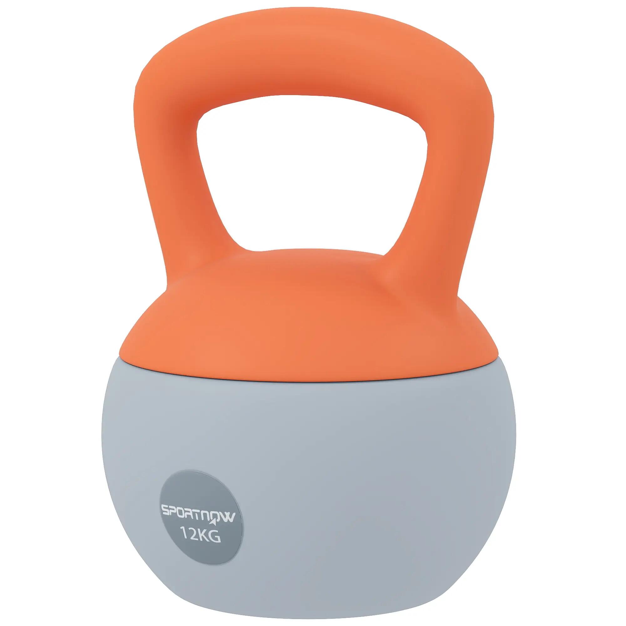 Kettlebell 12 kg rempli de sable, poignée antidérapante en métal, pour usage dom 2/9