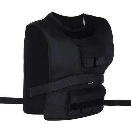 Gilet lesté de 15 kg / 20 kg / 30 kg, ajustable et avec poids amovibles. Gilet d