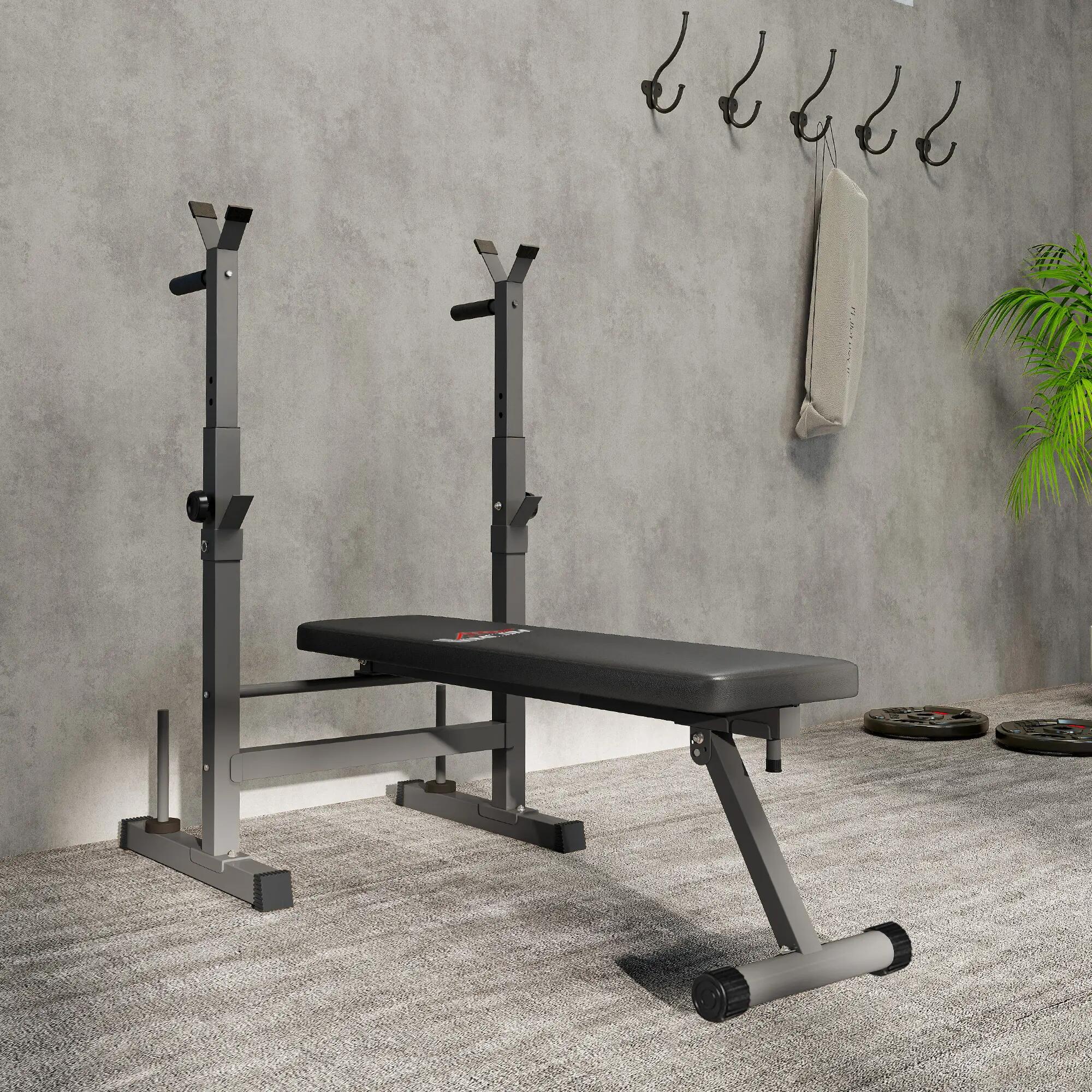 Banc de musculation, 8 positions, pliable, base en acier, rembourré, revêtement 9/9